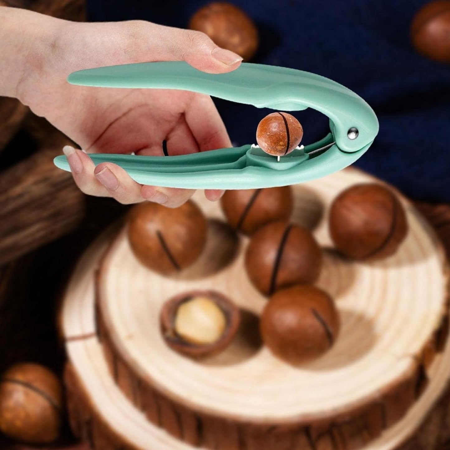 PowerCrack stainless steel nutcracker with ergonomic grip for hassle-free use.