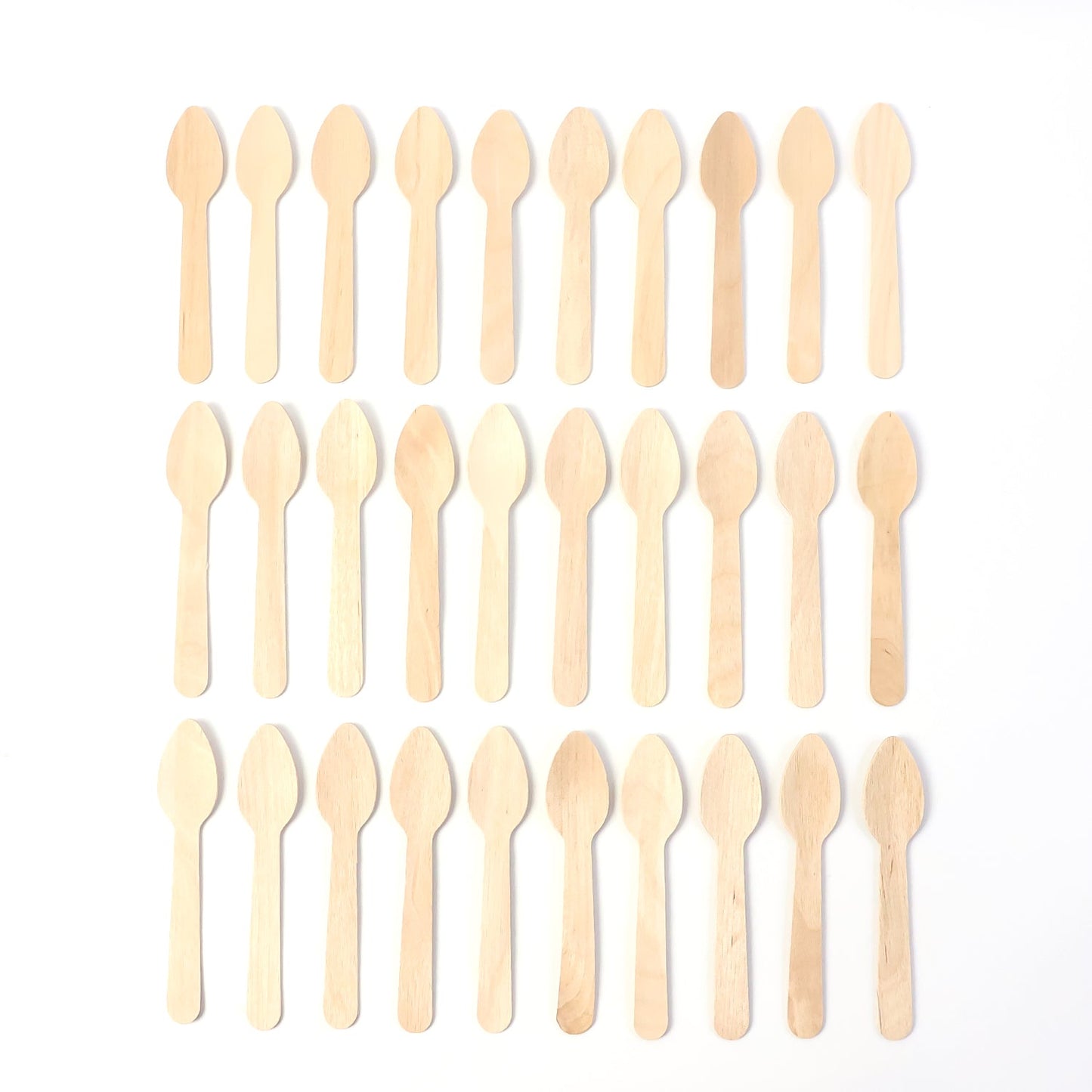 Lightweight natural wooden tea spoon 110mm pack of 30 for coffee and tea
