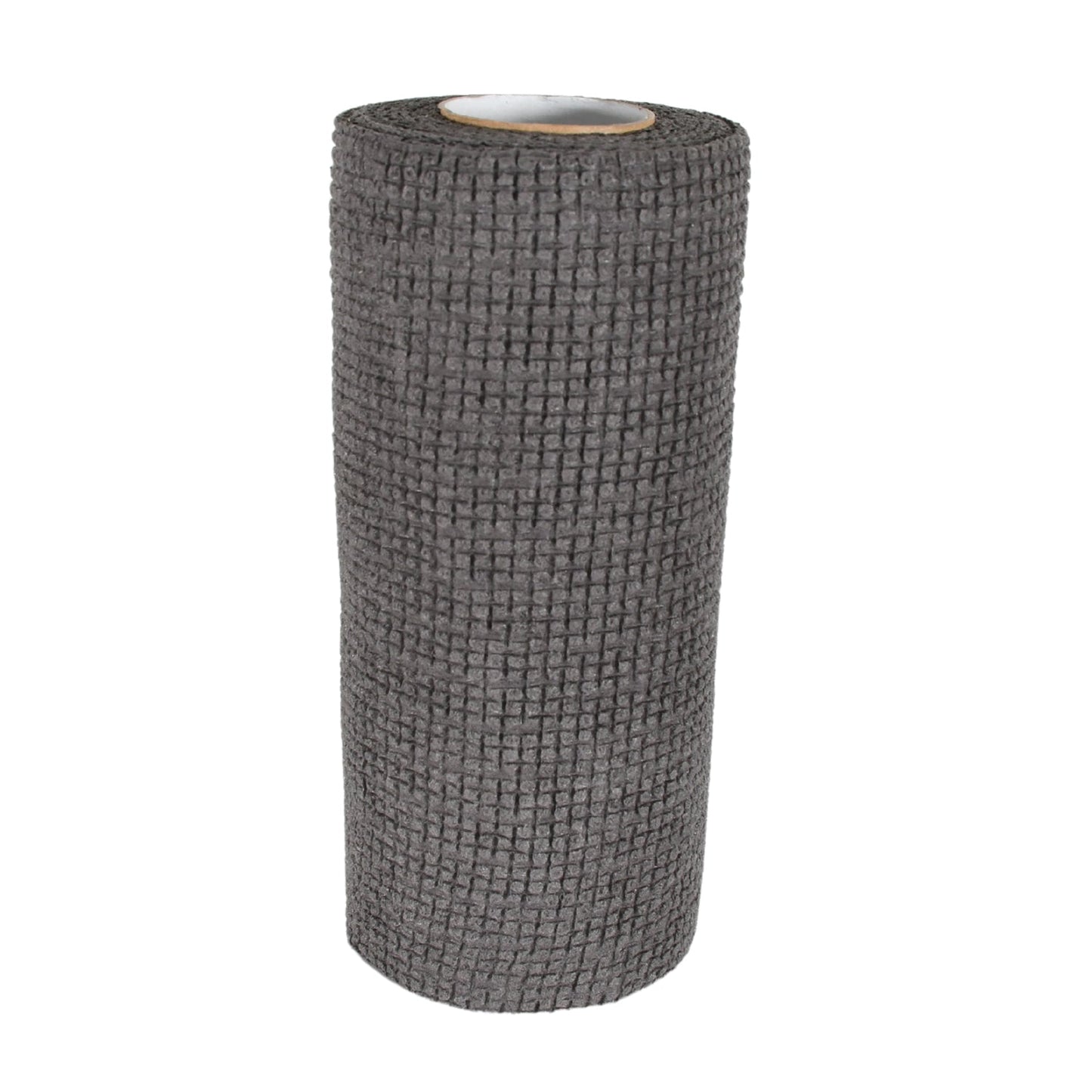 Hand demonstrating the flexible and easy-to-handle kitchen scrub cloth.