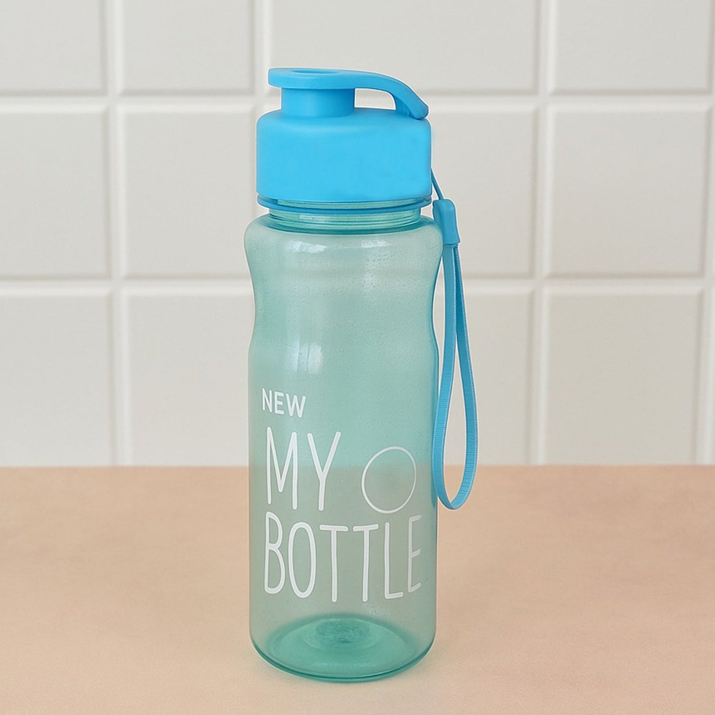 Ergonomic lightweight BPA-free sports water bottle with transparent finish