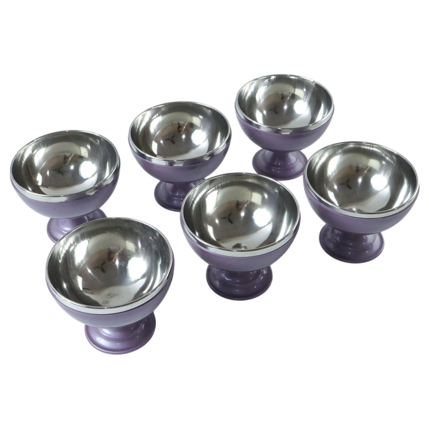 Ice cream and pudding stainless steel serving bowls