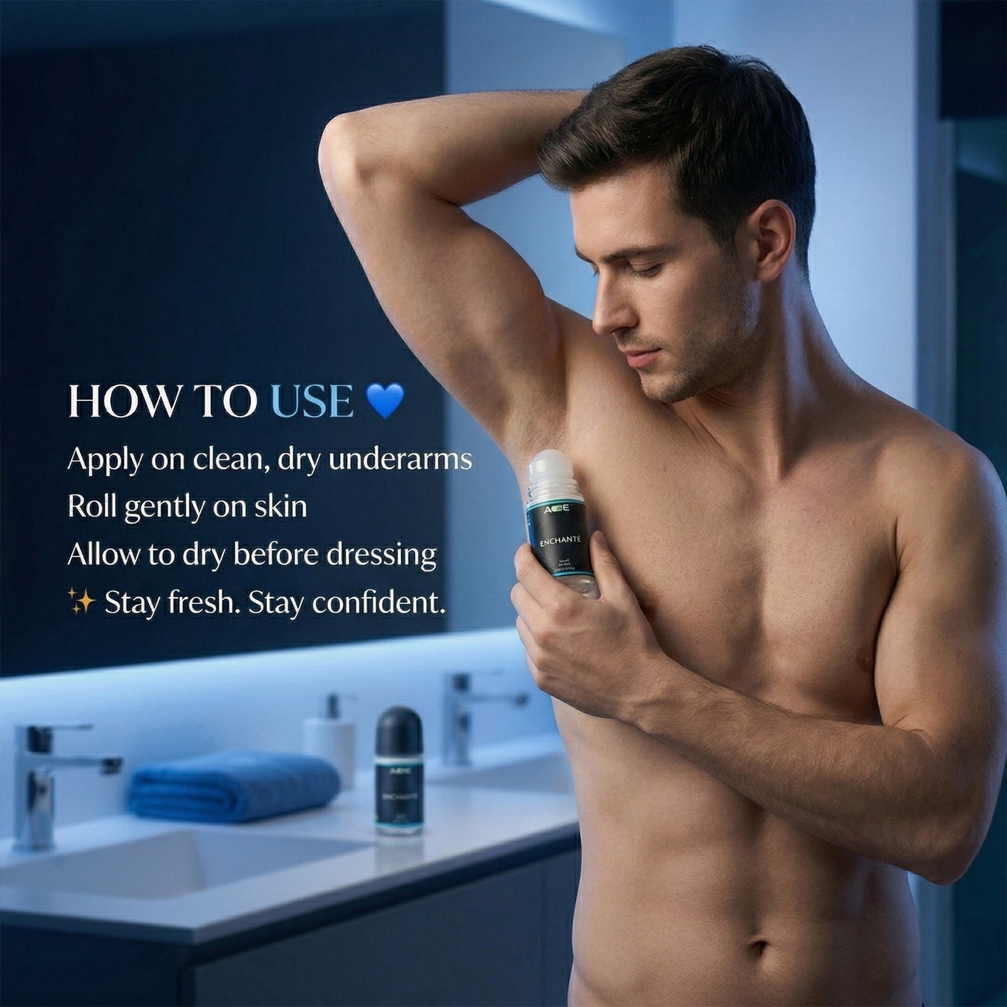 Long-lasting body fragrance roll-on deodorant for daily freshness