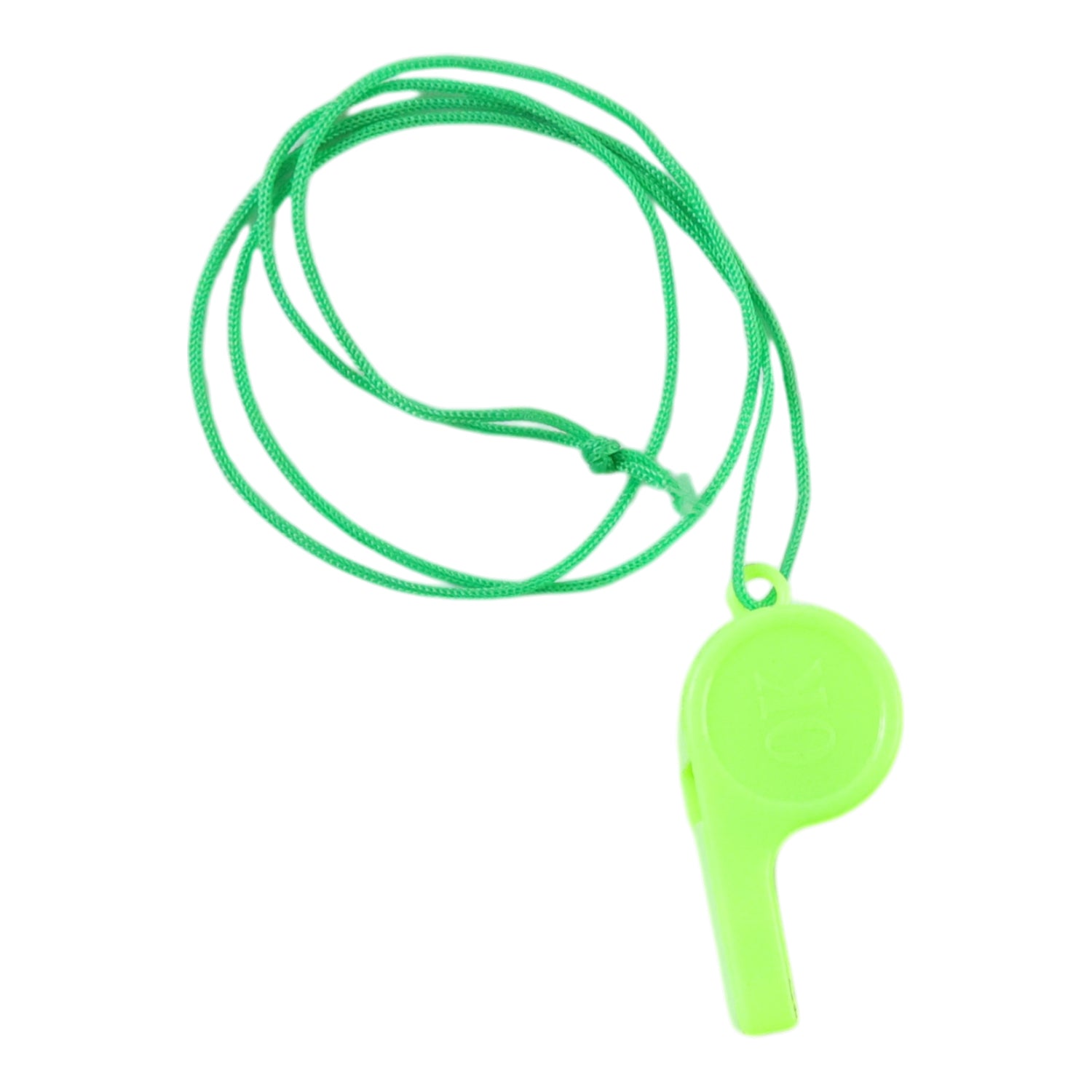 Durable plastic outdoor safety whistle with lanyard