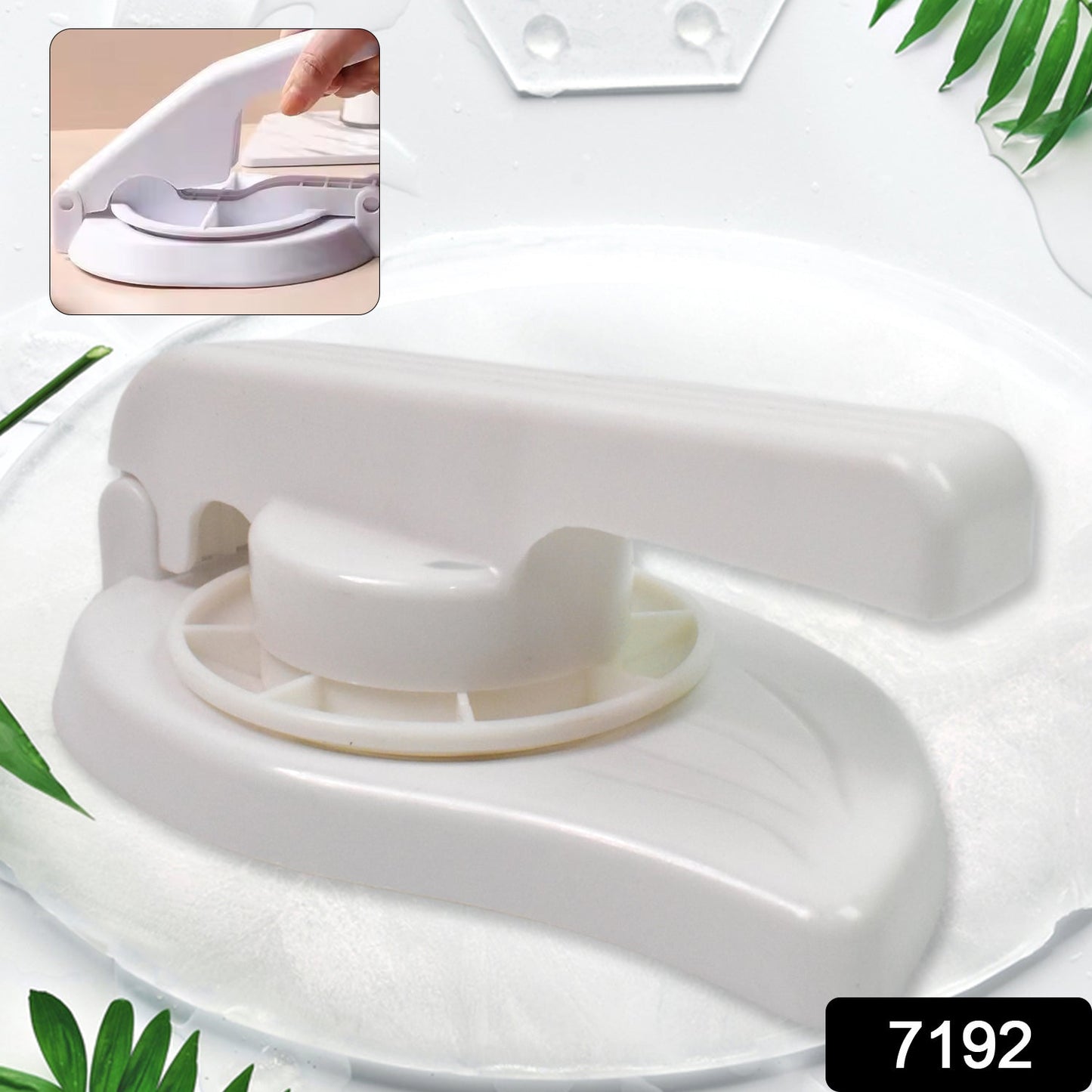 Top-down view of the manual Puri Press Maker, showing its flat pressing surface.