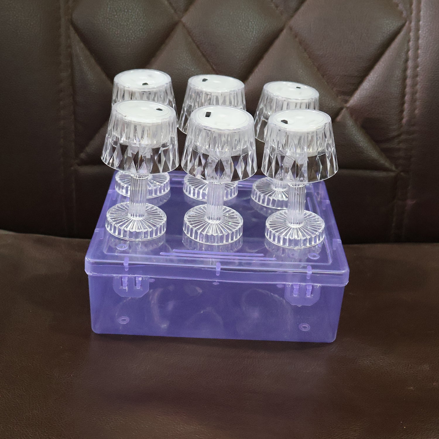 Battery operated LED mini lamps grouped to create festive and romantic lighting effects.