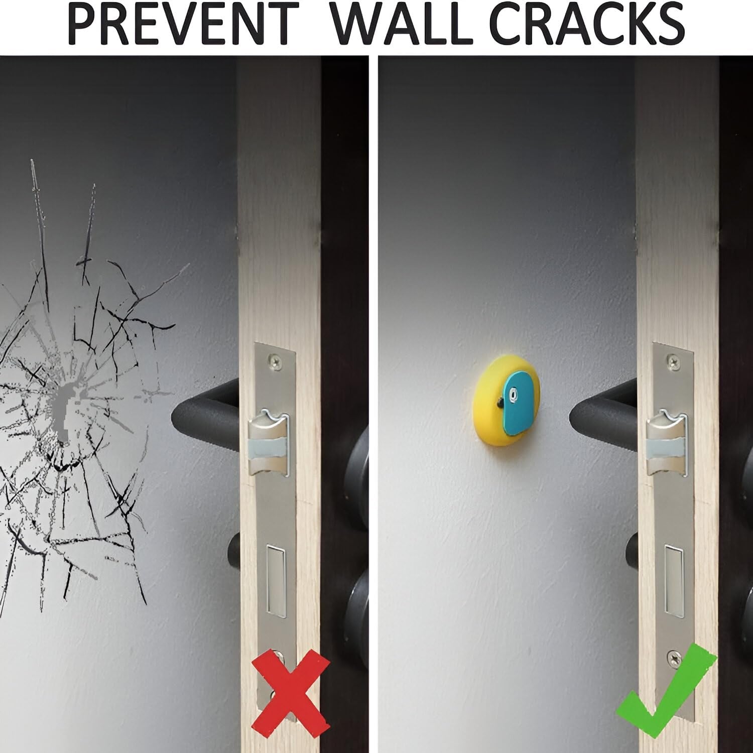 Assorted colorful cartoon and fruit patterned door stoppers for walls