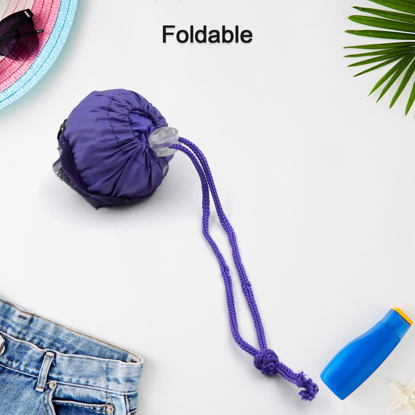 Eco-friendly foldable shopping bag in an elegant rose design, perfect for daily use.