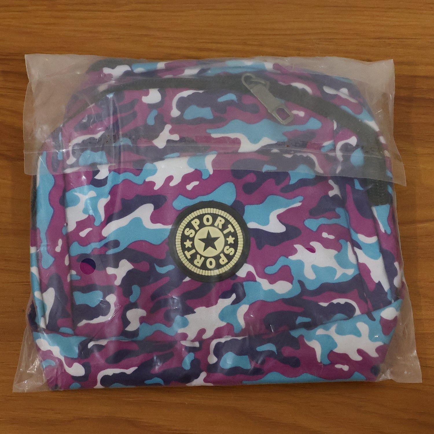 Durable camouflage waist bag perfect for hiking, running, and travel