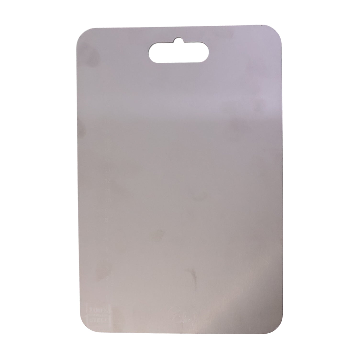 Hygienic stainless steel chopping tray with smooth surface