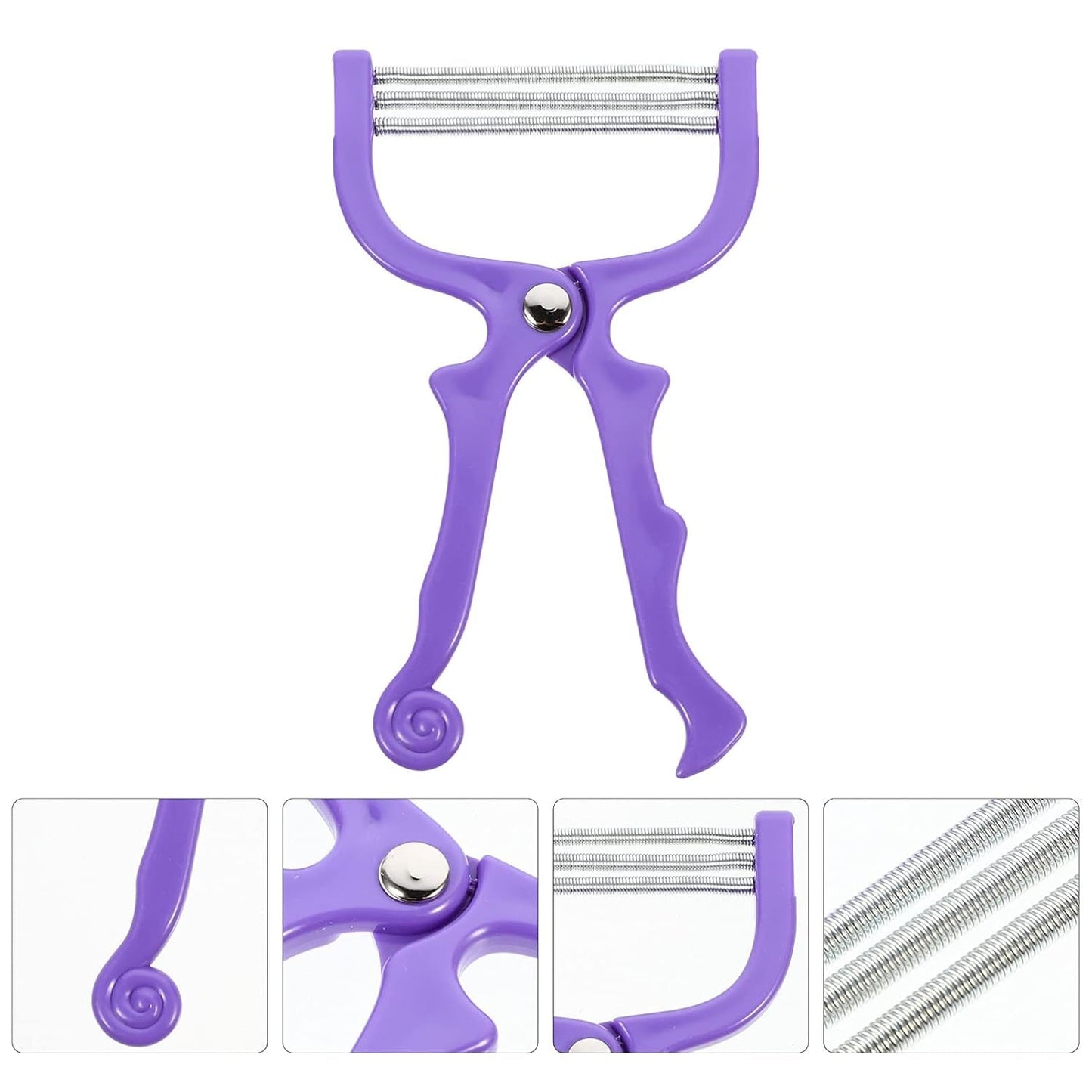 Angled view of facial hair remover threading tool portable epilator