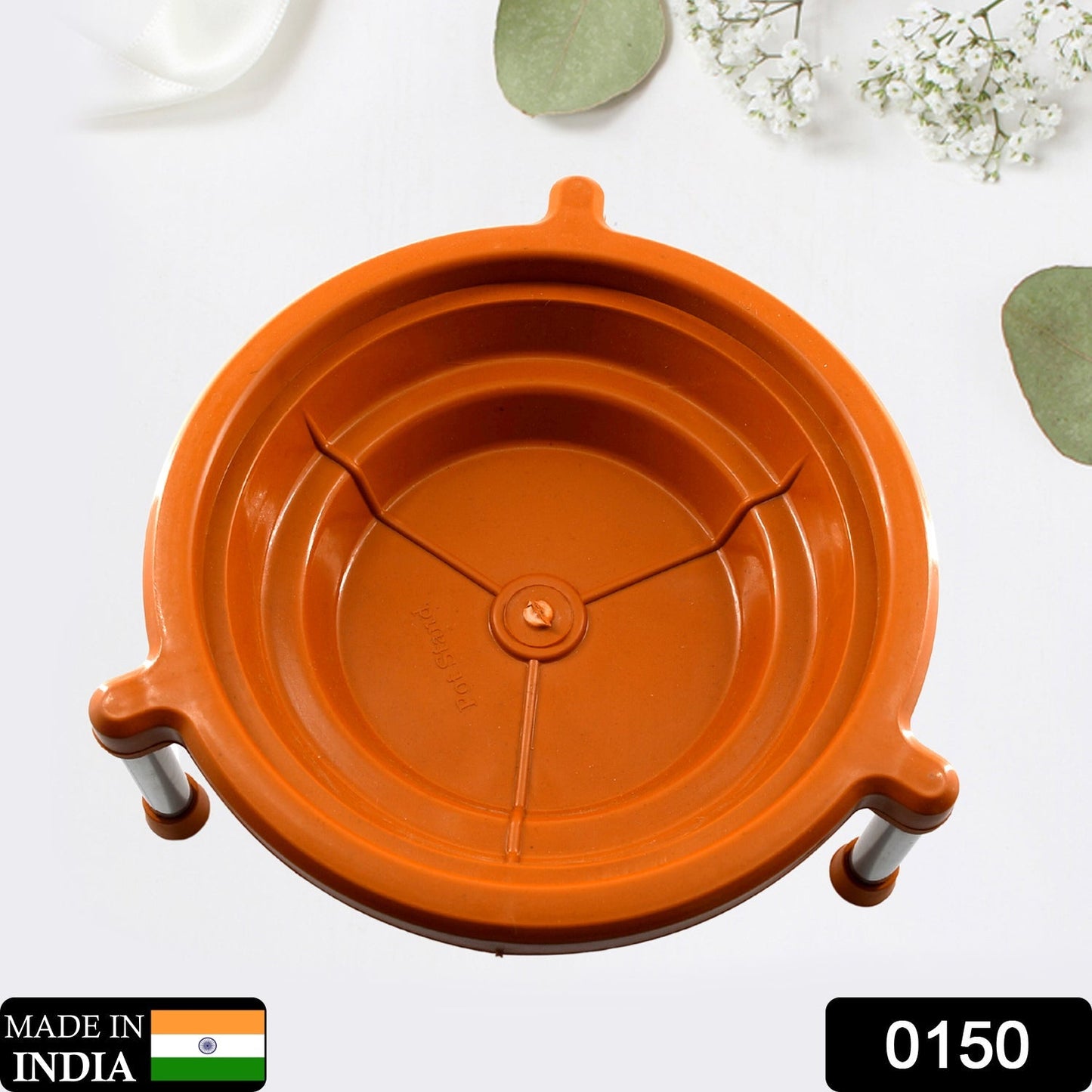 Durable plastic Matka Stand with a water pot for home use.