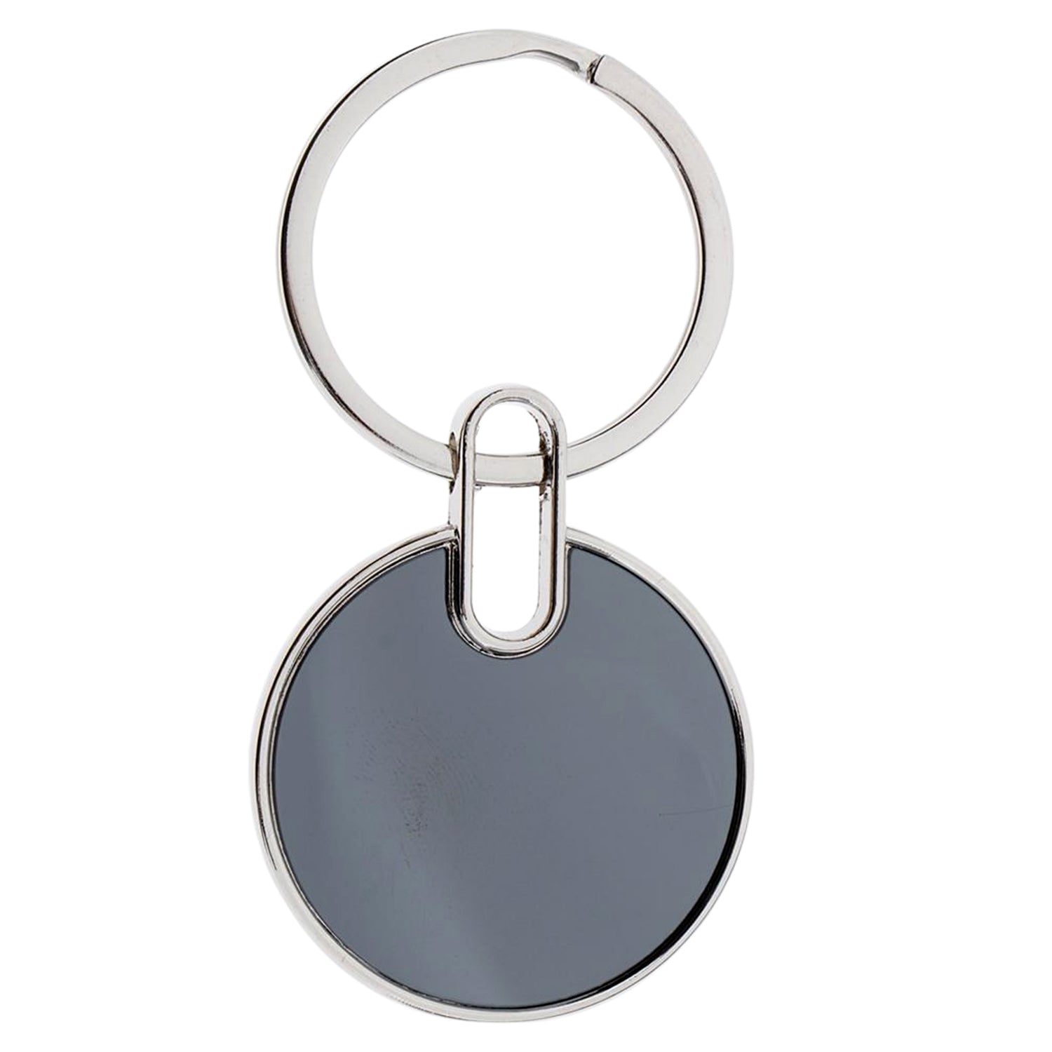 Titan loop key ring with black finish on durable metal keychain