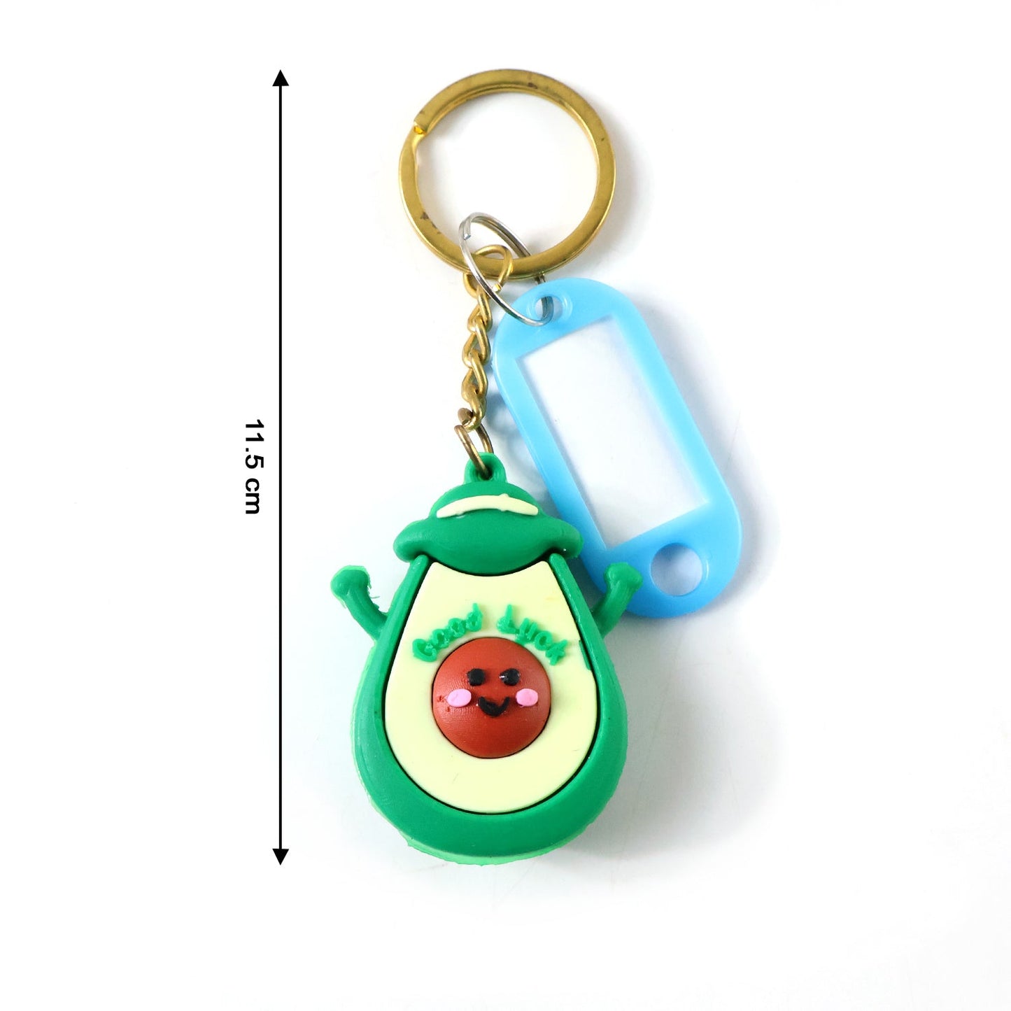 Decorative avocado keychain accessory for keys and bags