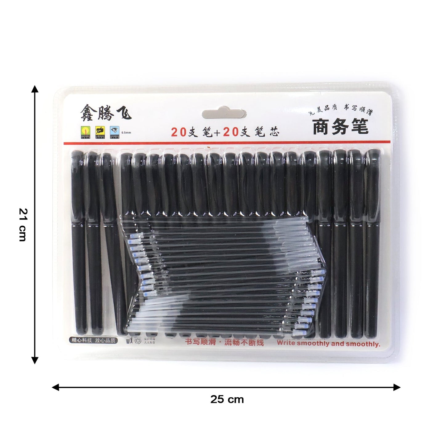 Close-up image displaying the ink refill mechanism of the black marker pen