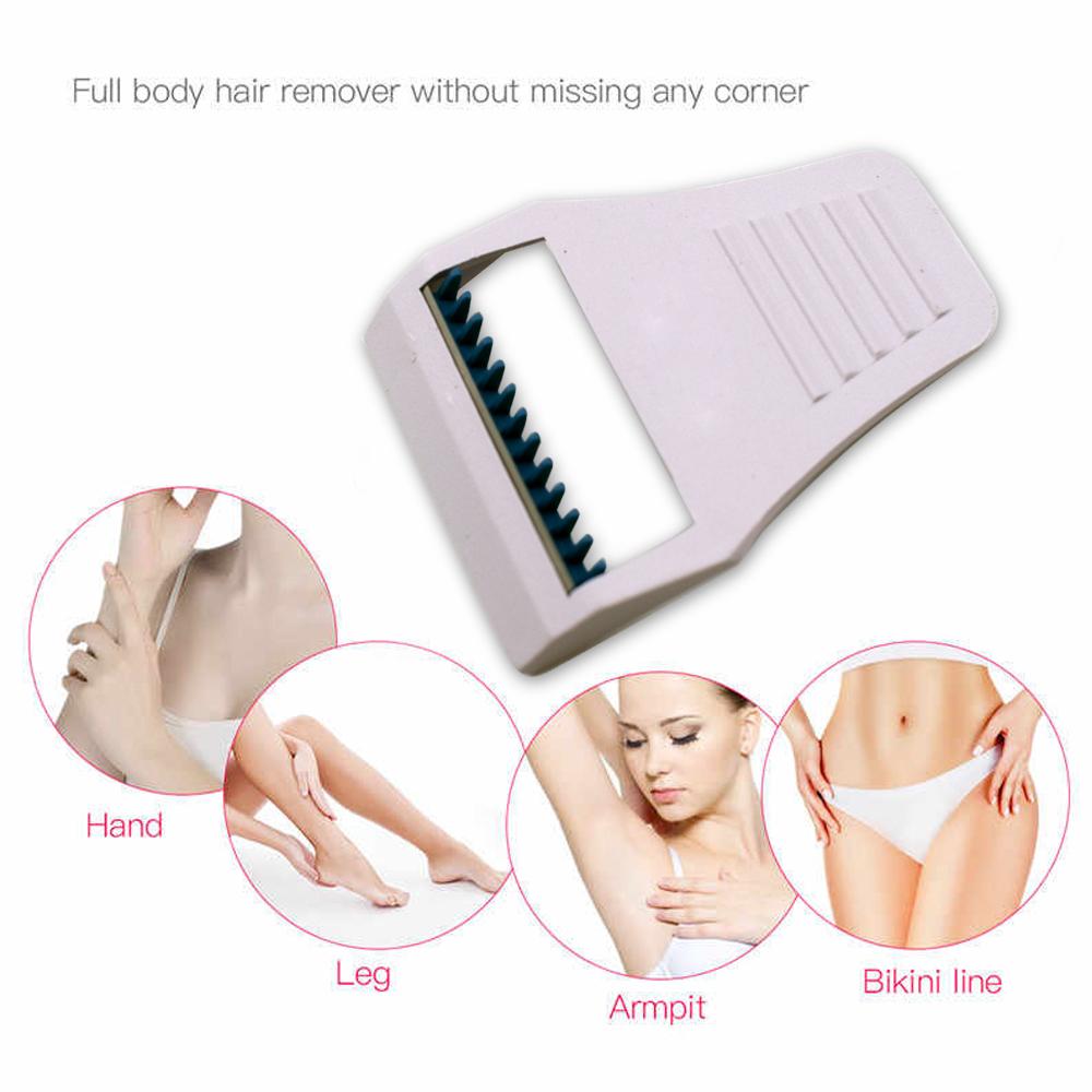 Body and bikini razor featuring an ergonomic handle for comfortable, controlled use.