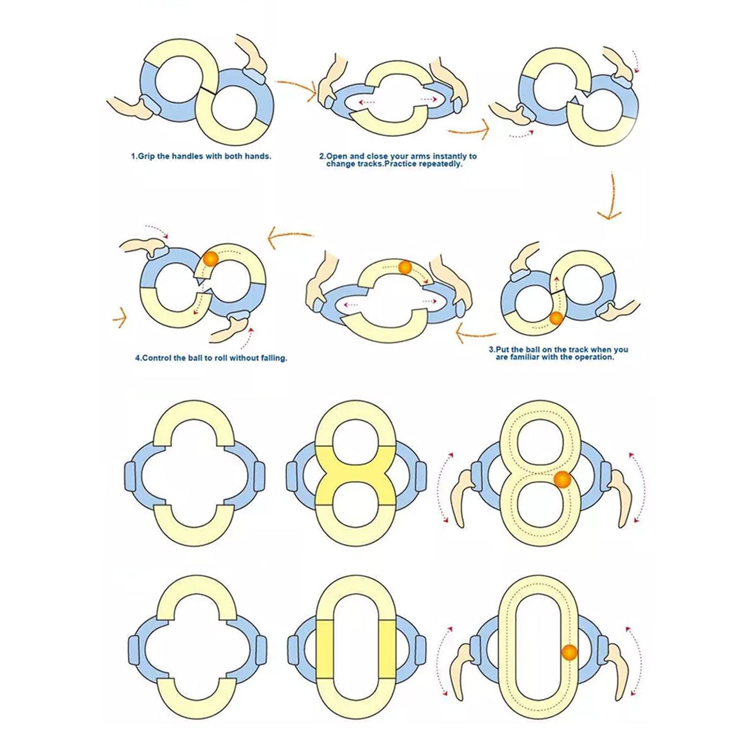 Various configurations possible with the creative building toy set for kids.