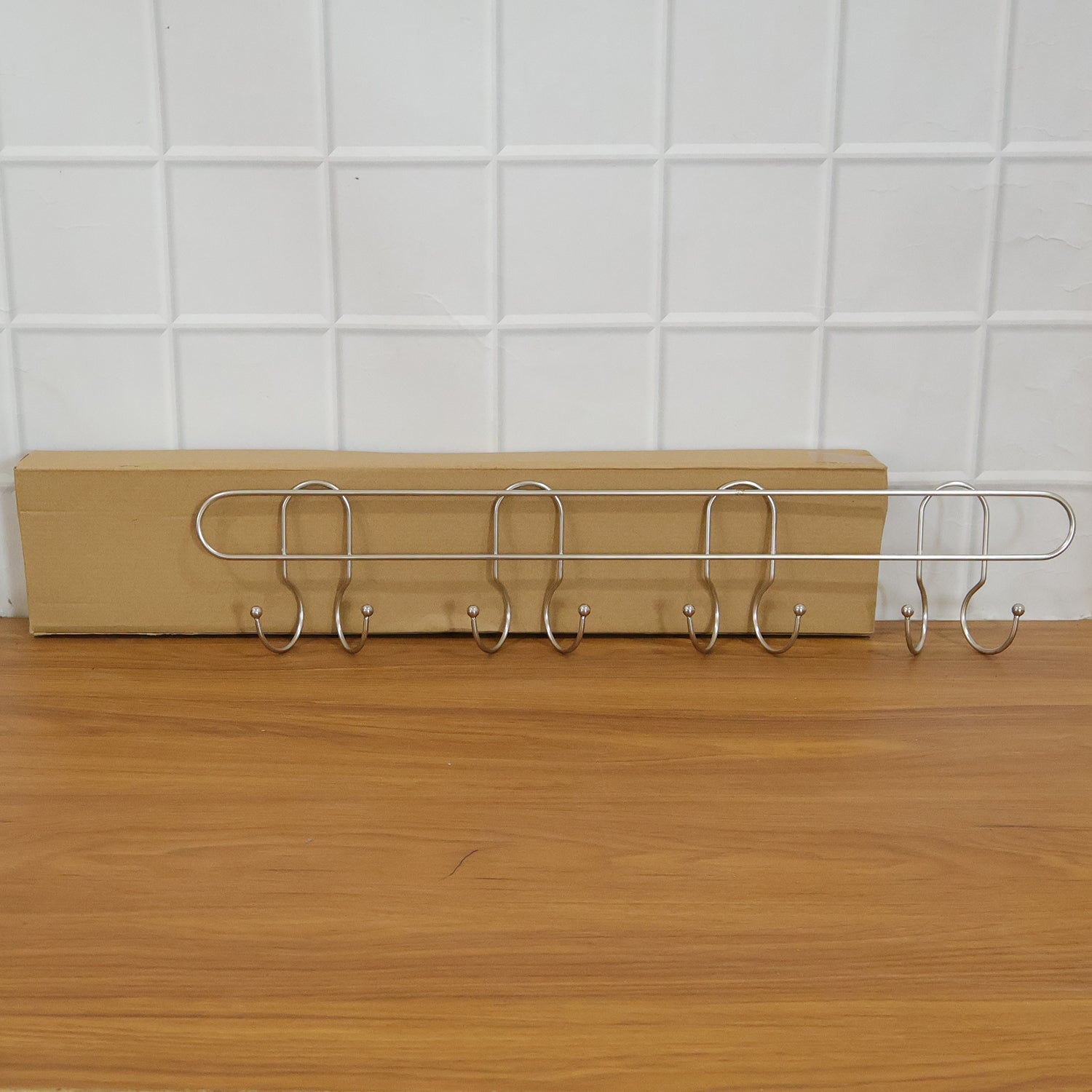 Heavy duty stainless steel wall hook rack for home organization