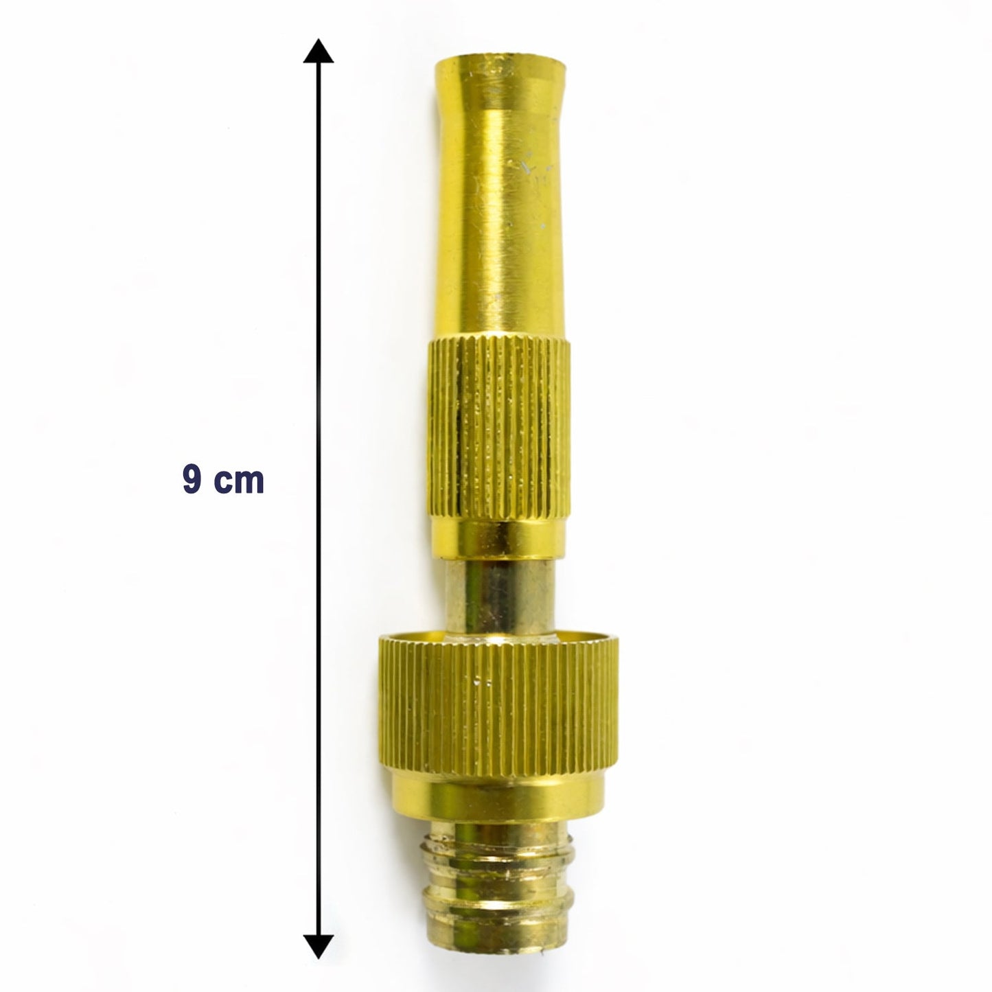 Heavy-duty brass hose nozzle for watering and cleaning