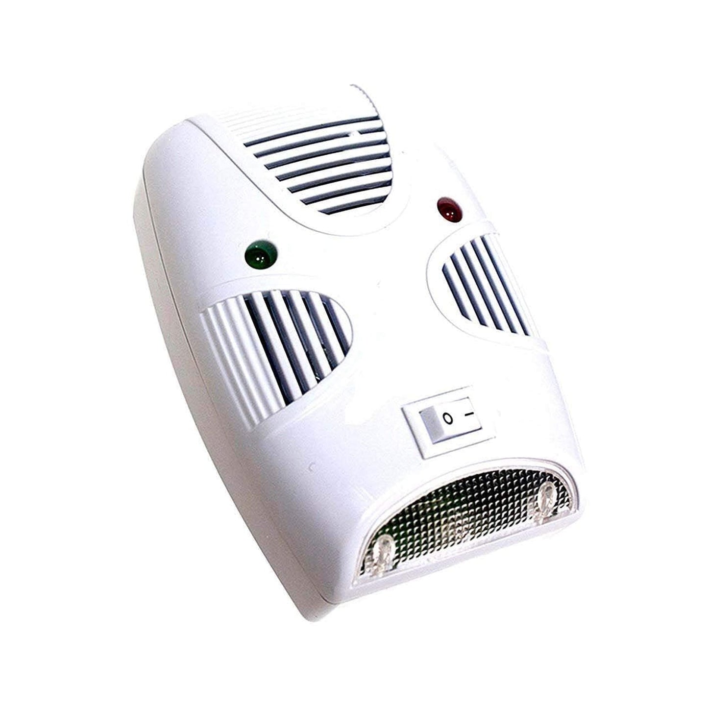 Versatile pest repeller targeting mosquitoes, rats, and cockroaches.