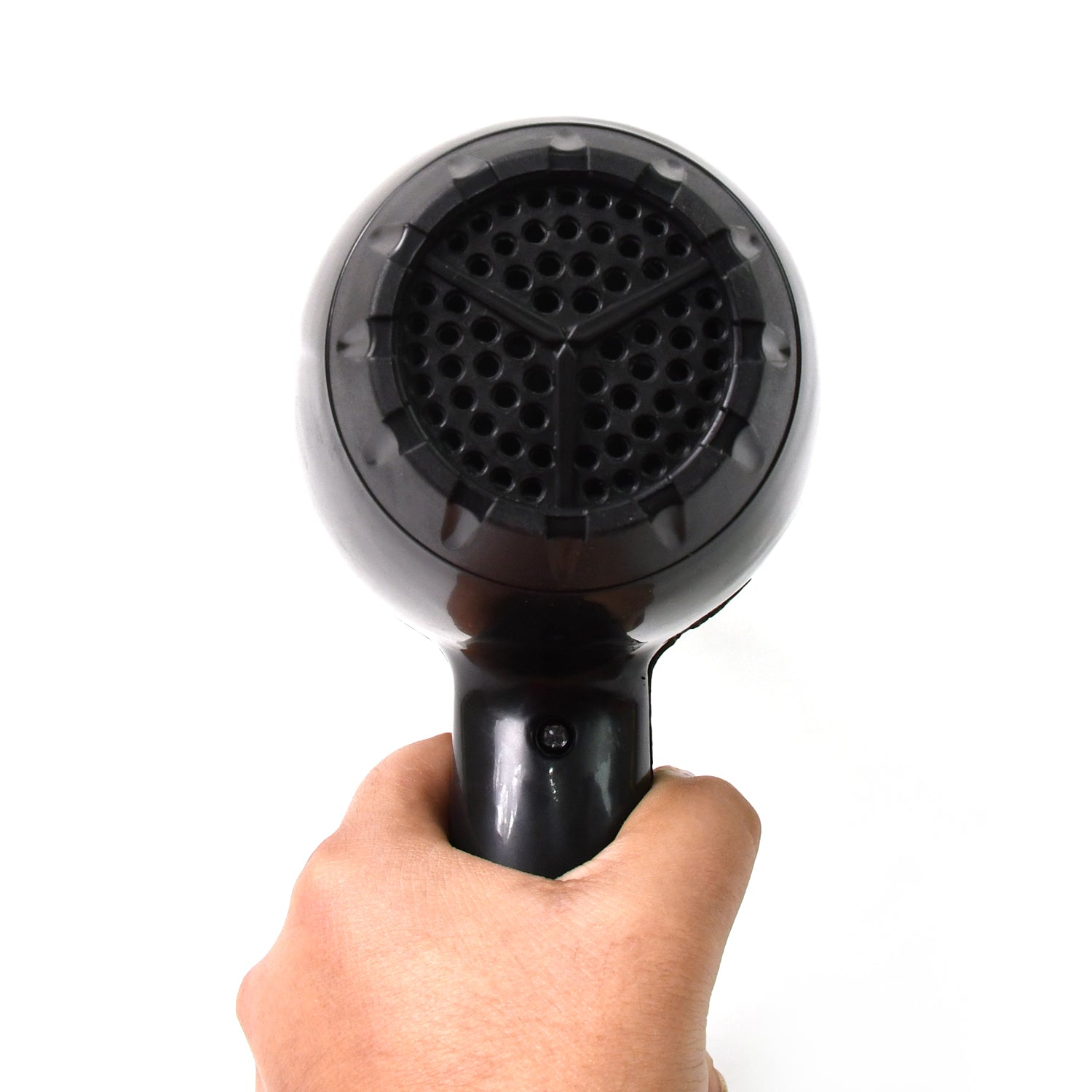 Woman styling her hair using the 1800W professional hair dryer.