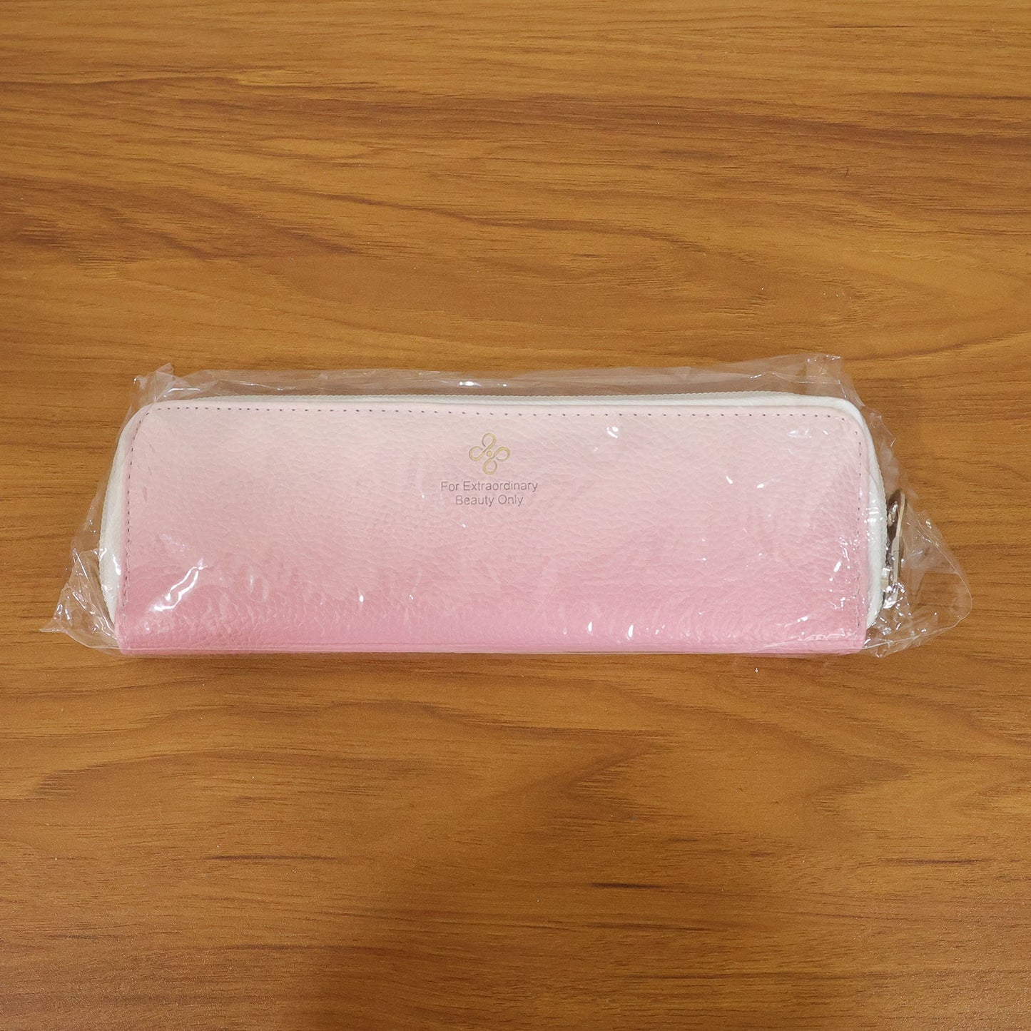 Organized makeup brushes and cosmetic tools in storage pouch