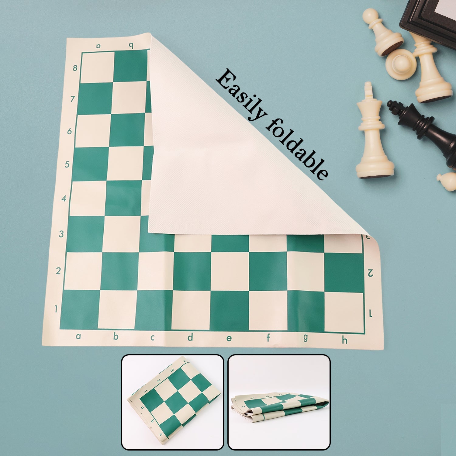 Compact portable chess set ready for travel or outdoor gameplay