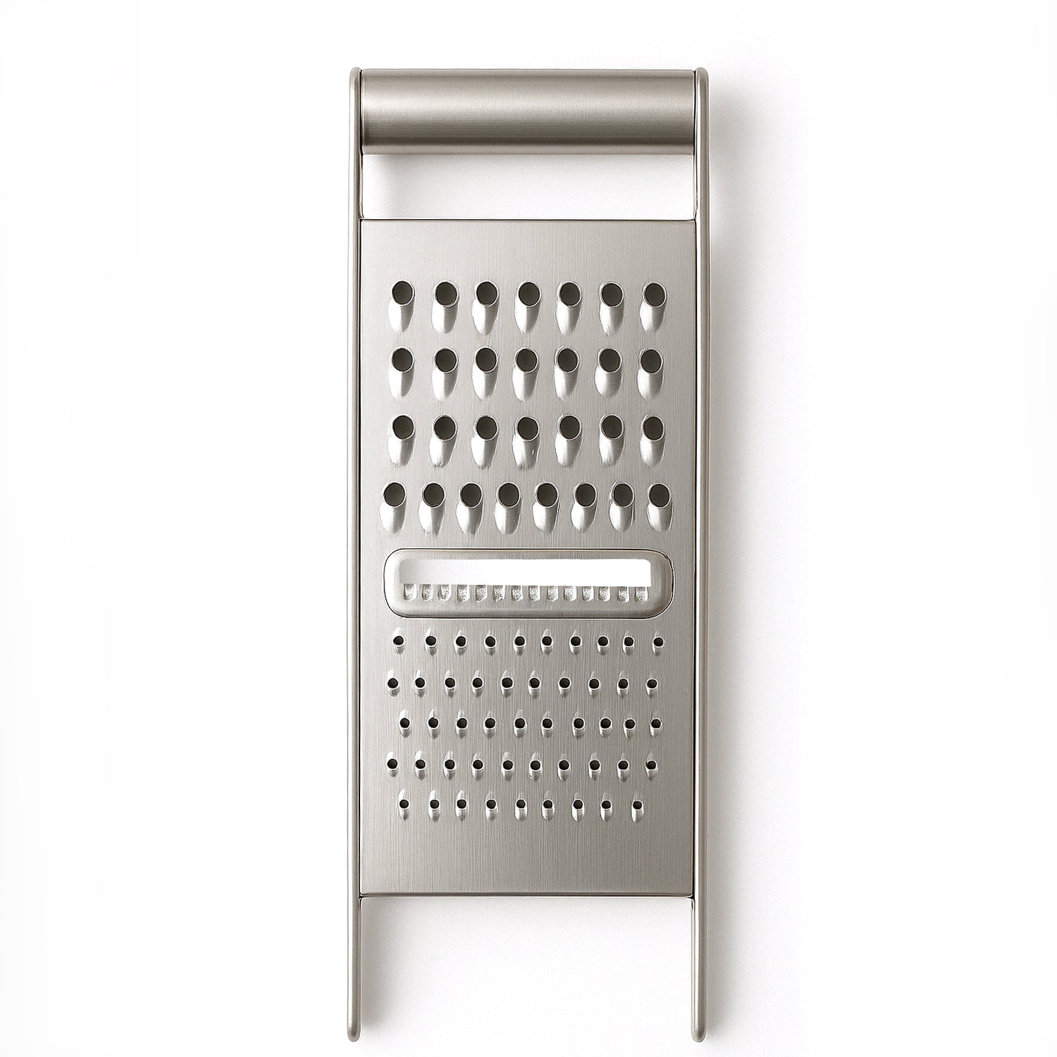 Quick prep stainless steel grater and slicer with sharp blades