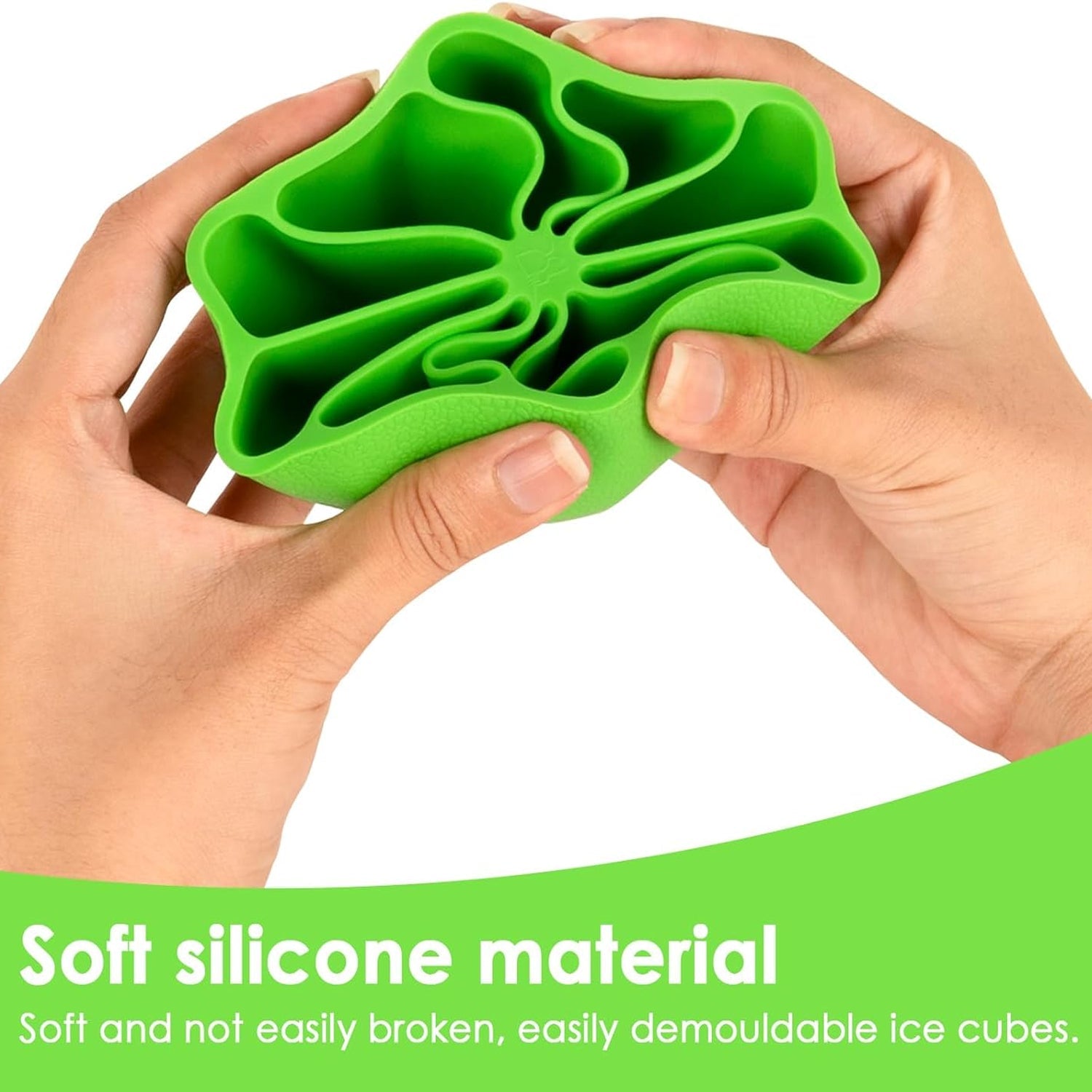 Close-up of lemon wedge silicone ice cube tray adding fun to fruit fizz drinks