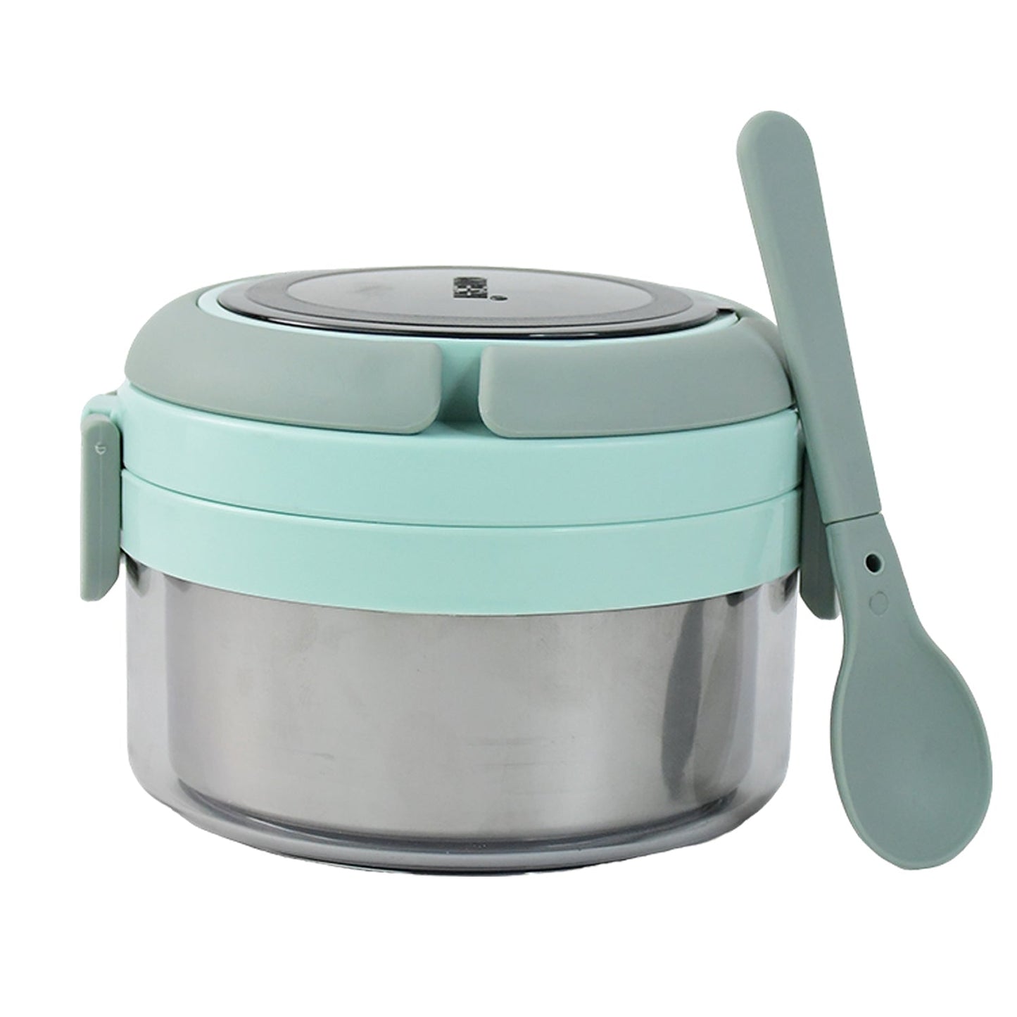 Ganesh 400ml Tiara stainless steel lunch box with folding spoon