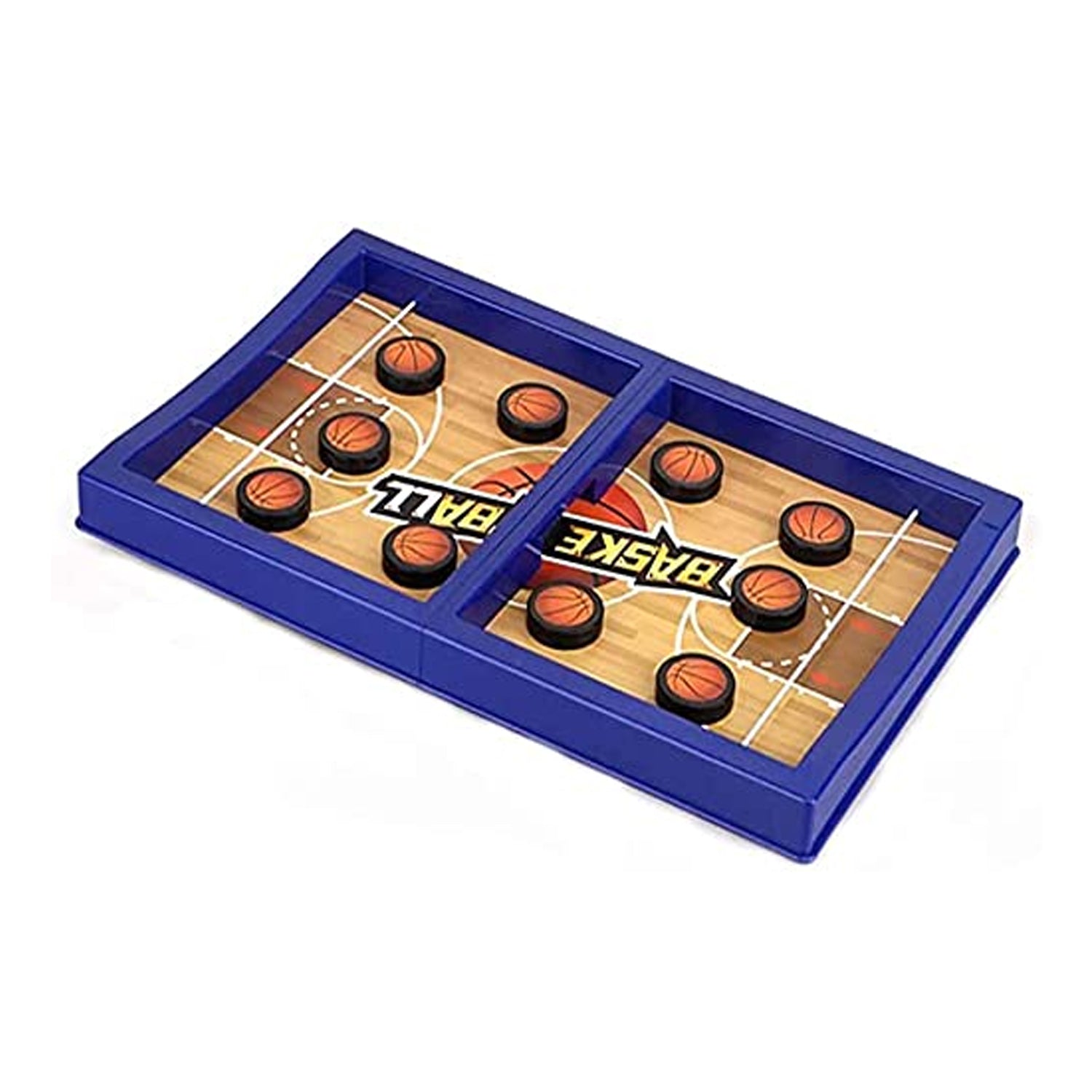 A family having fun together with the exciting desktop board game, promoting parent-child bonding.