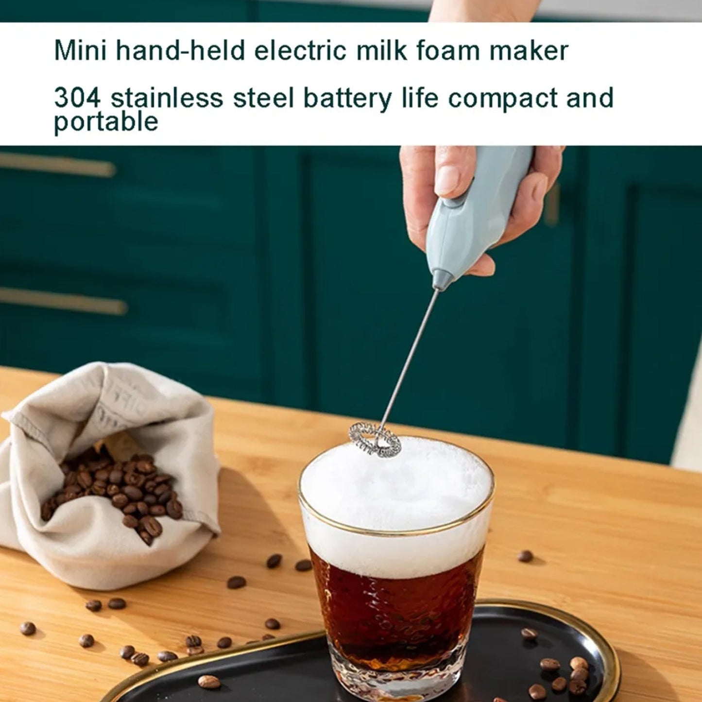 Handheld Milk Frother Blender – Quick & Compact Beverage Mixer
