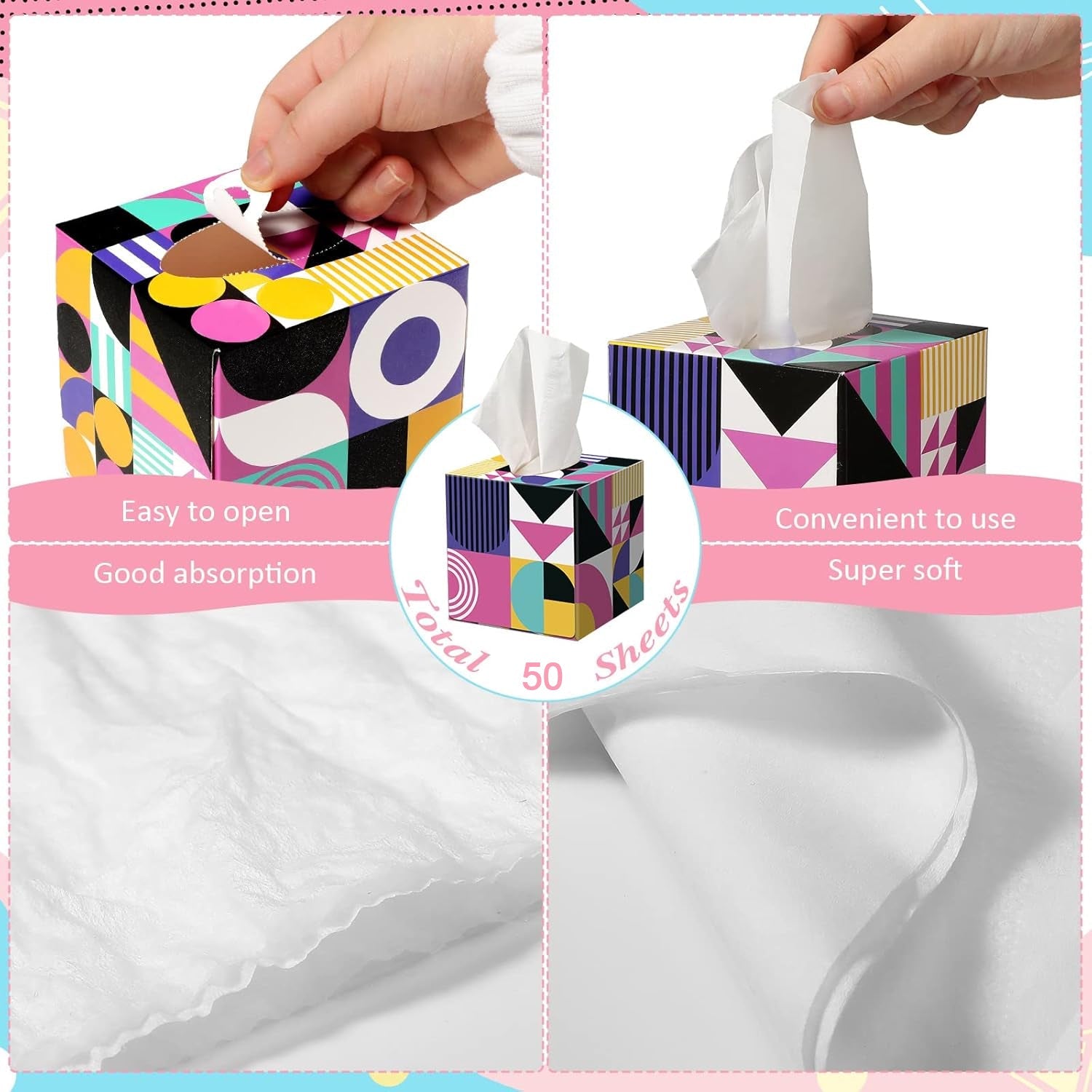 Neutral alternative alt text for tissue cube box image