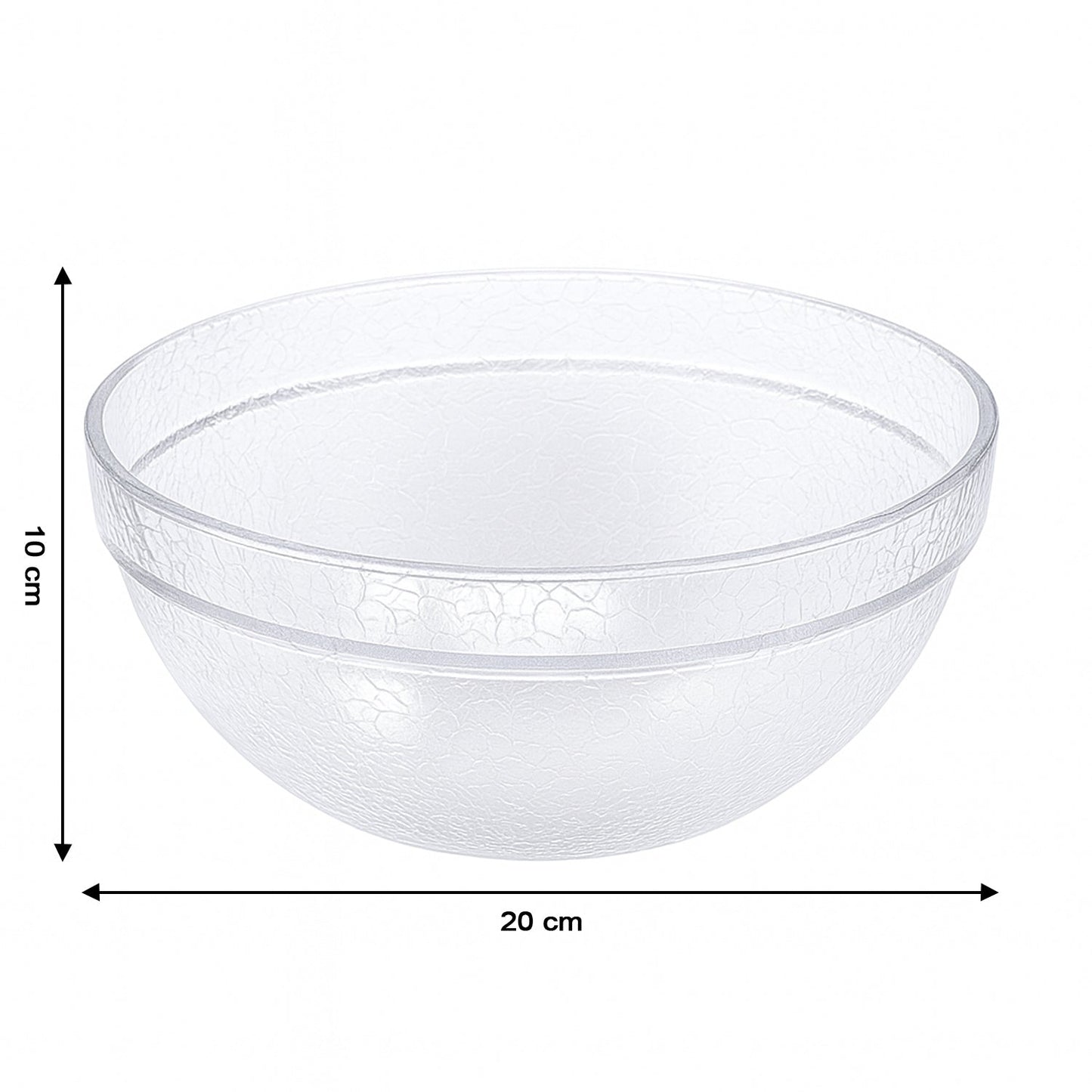 Textured plastic mixing bowl designed for stable idli batter preparation