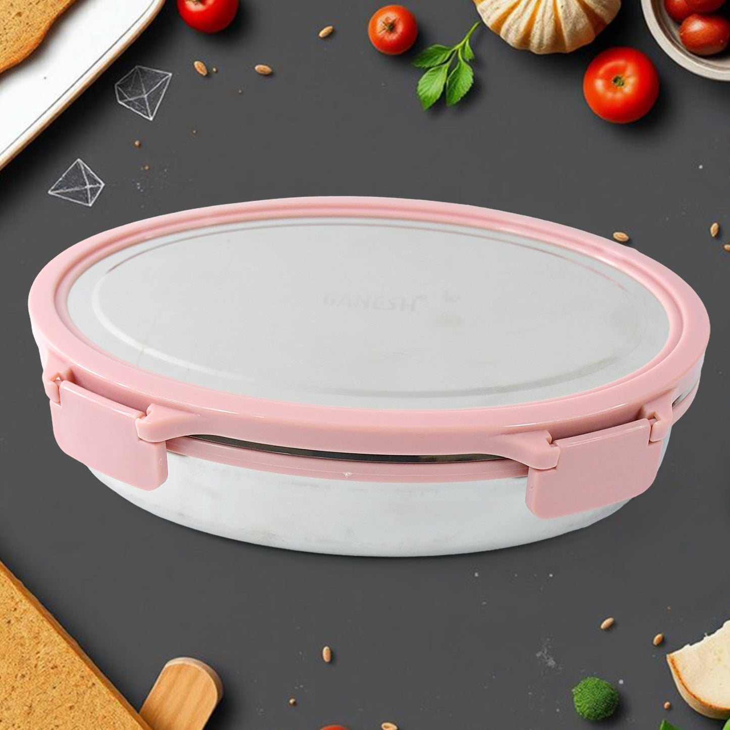 Leakproof Stainless Steel Lunch Box Set Featuring Dual Translucent Containers