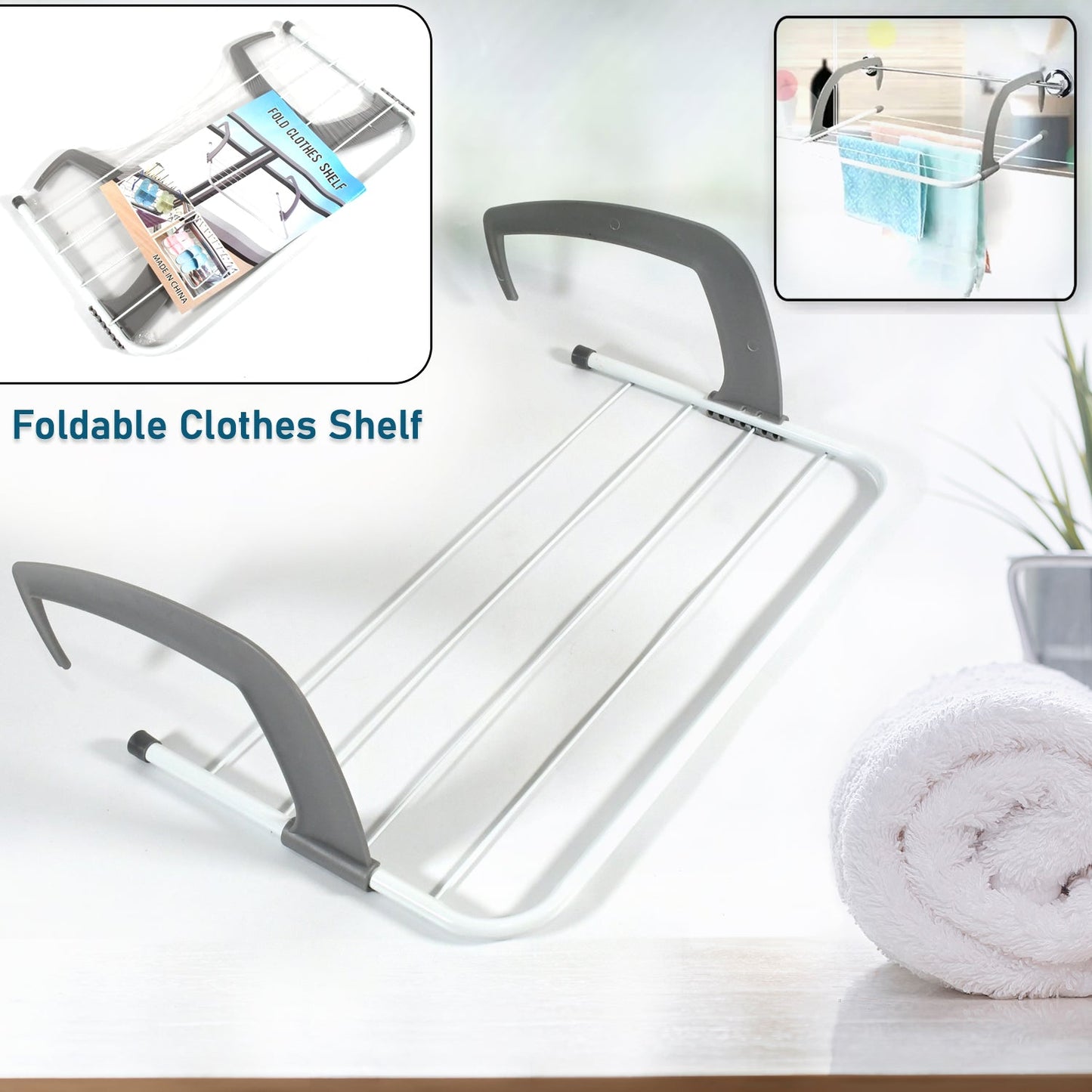 Close-up of rust-resistant bars on the folding clothes drying rack, perfect for delicate items.