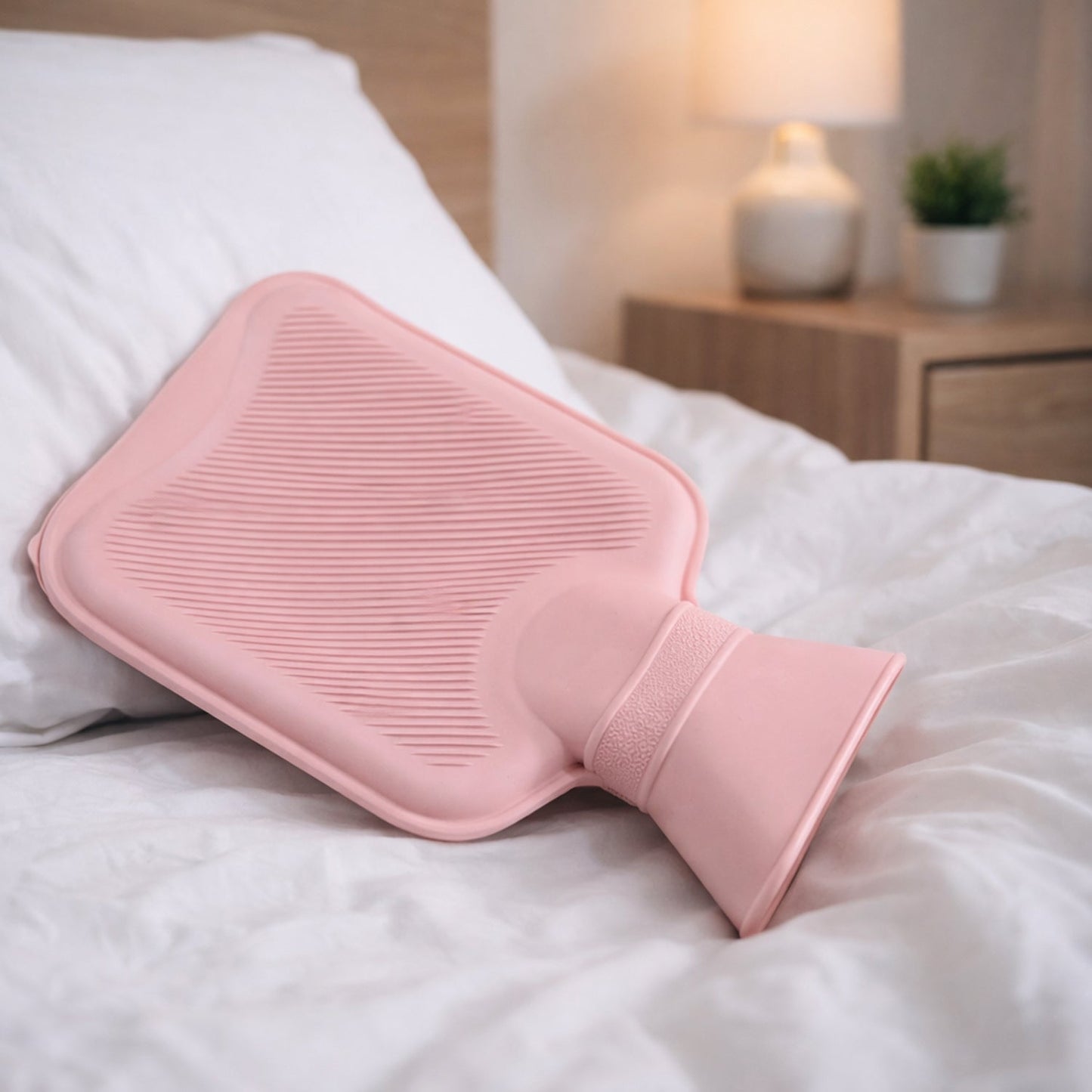 Portable hot water bottle for soothing muscle tension and stiffness