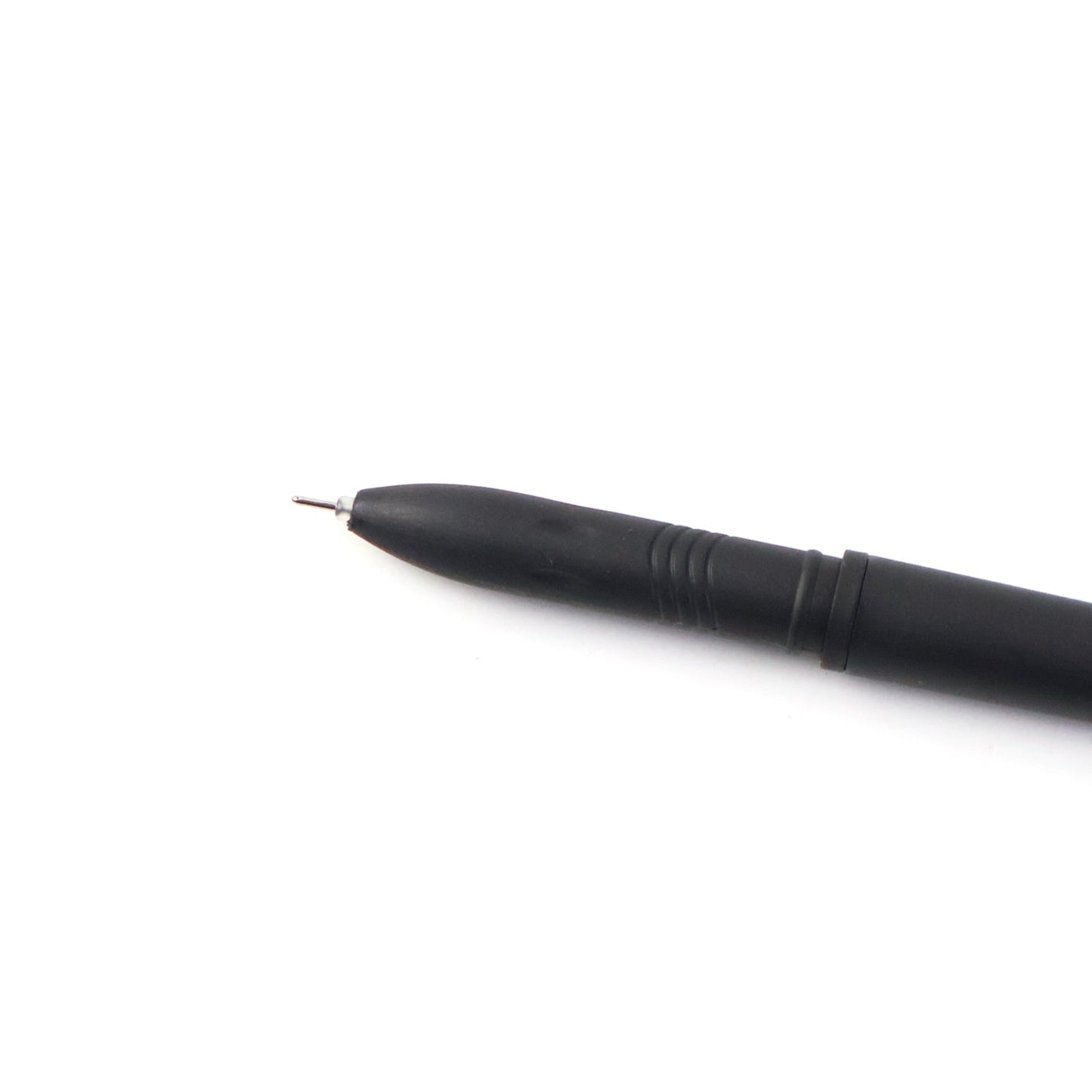 Durable plastic body of a refillable black marker pen for extended writing sessions