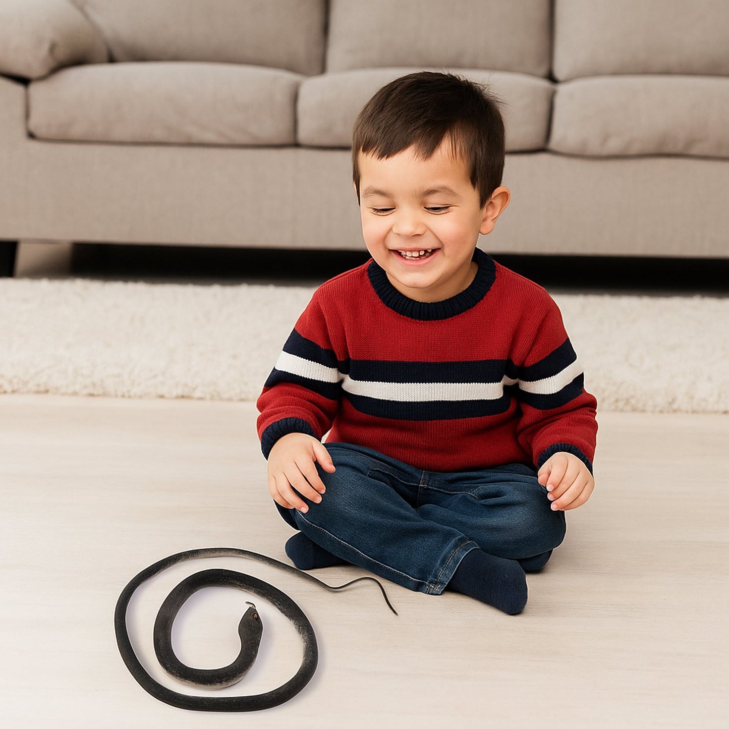 Realistic fake snake toy for garden and prank use
