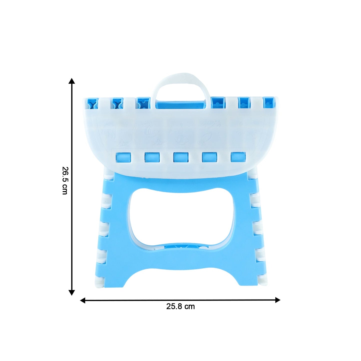 Foldable step stool with textured non-slip surface for safety