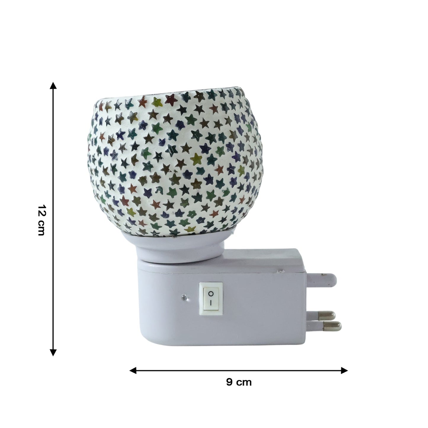 Star pattern night lamp projecting beautiful decorative light effects on wall