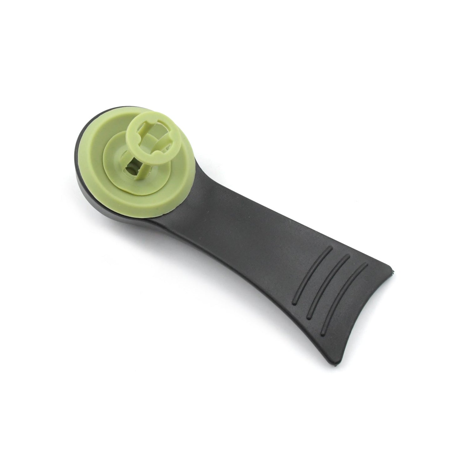 Complete view of the pressure cooker handle and air release valve.