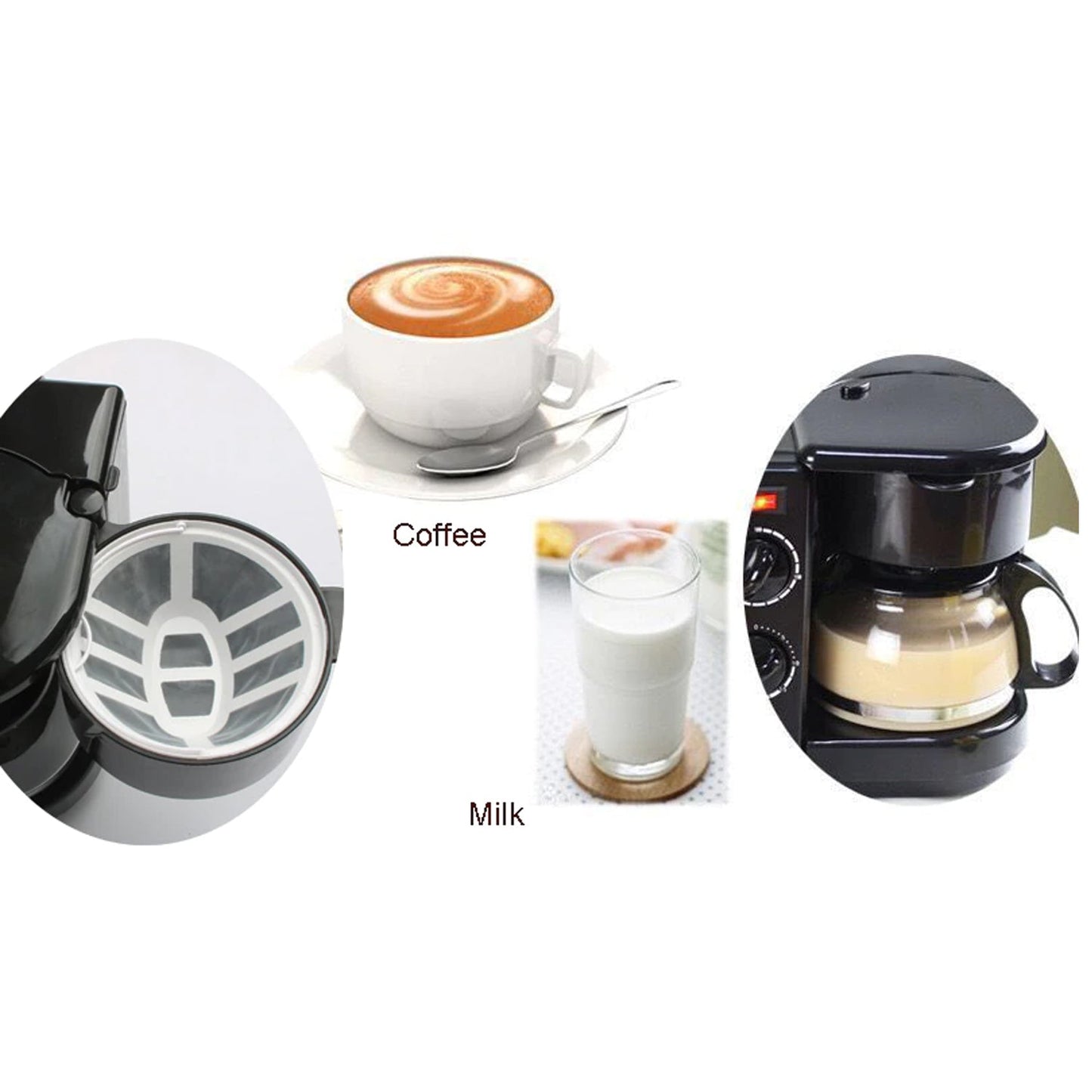 The versatile breakfast maker cooking fluffy pancakes and crispy bacon.