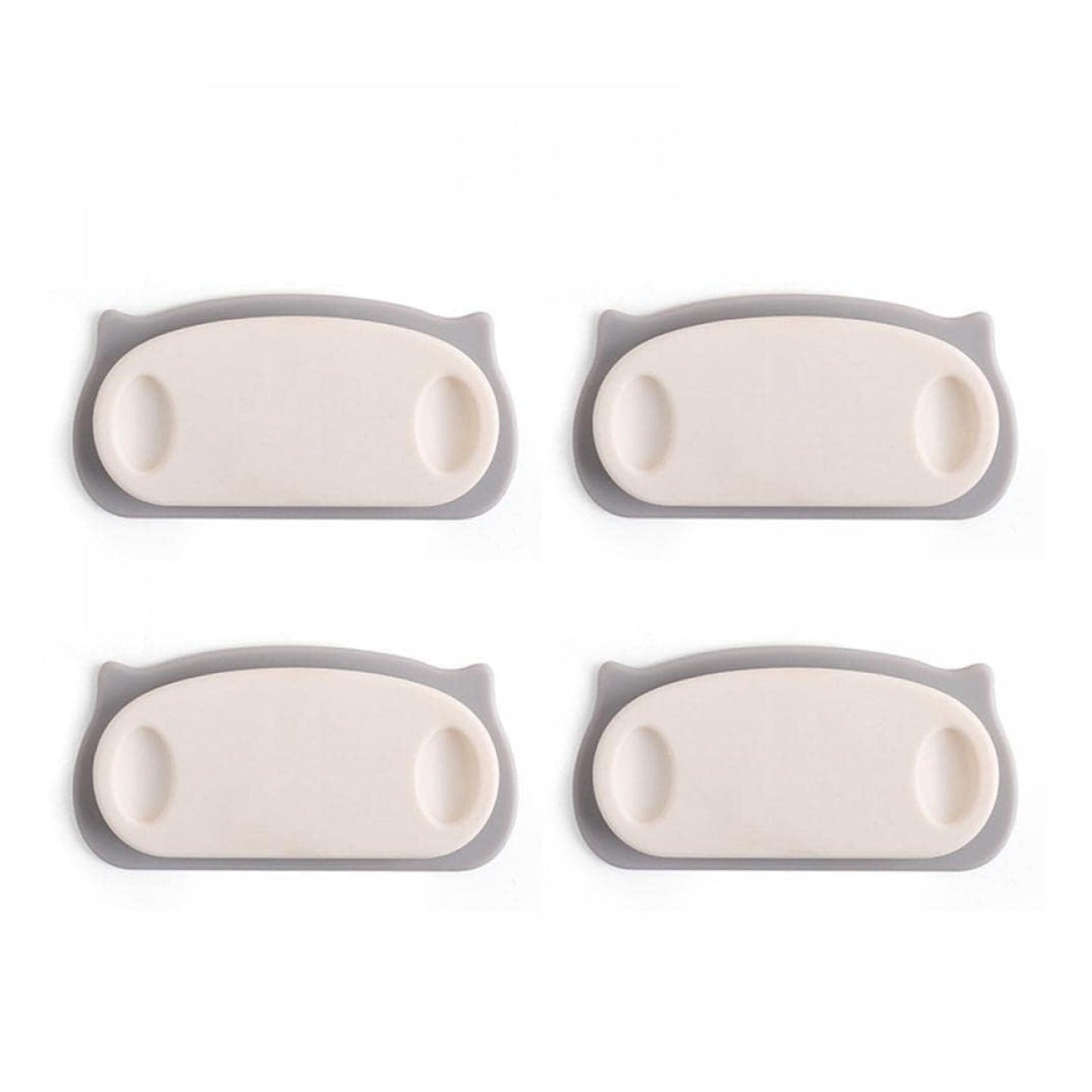 Set of pig plug cable holder clips with self-adhesive pads