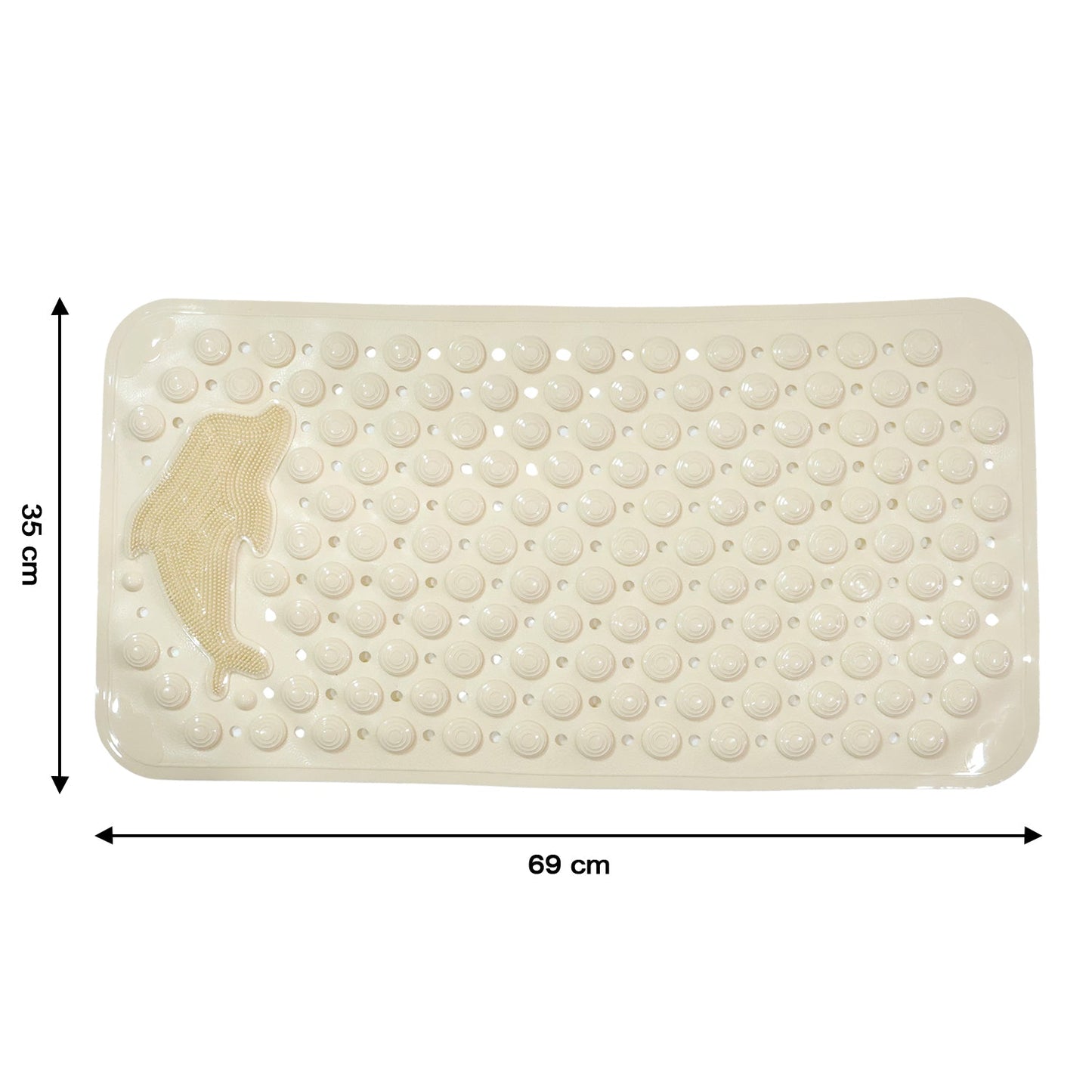 Anti-slip bath mat on wet bathroom floor enhancing safety and grip