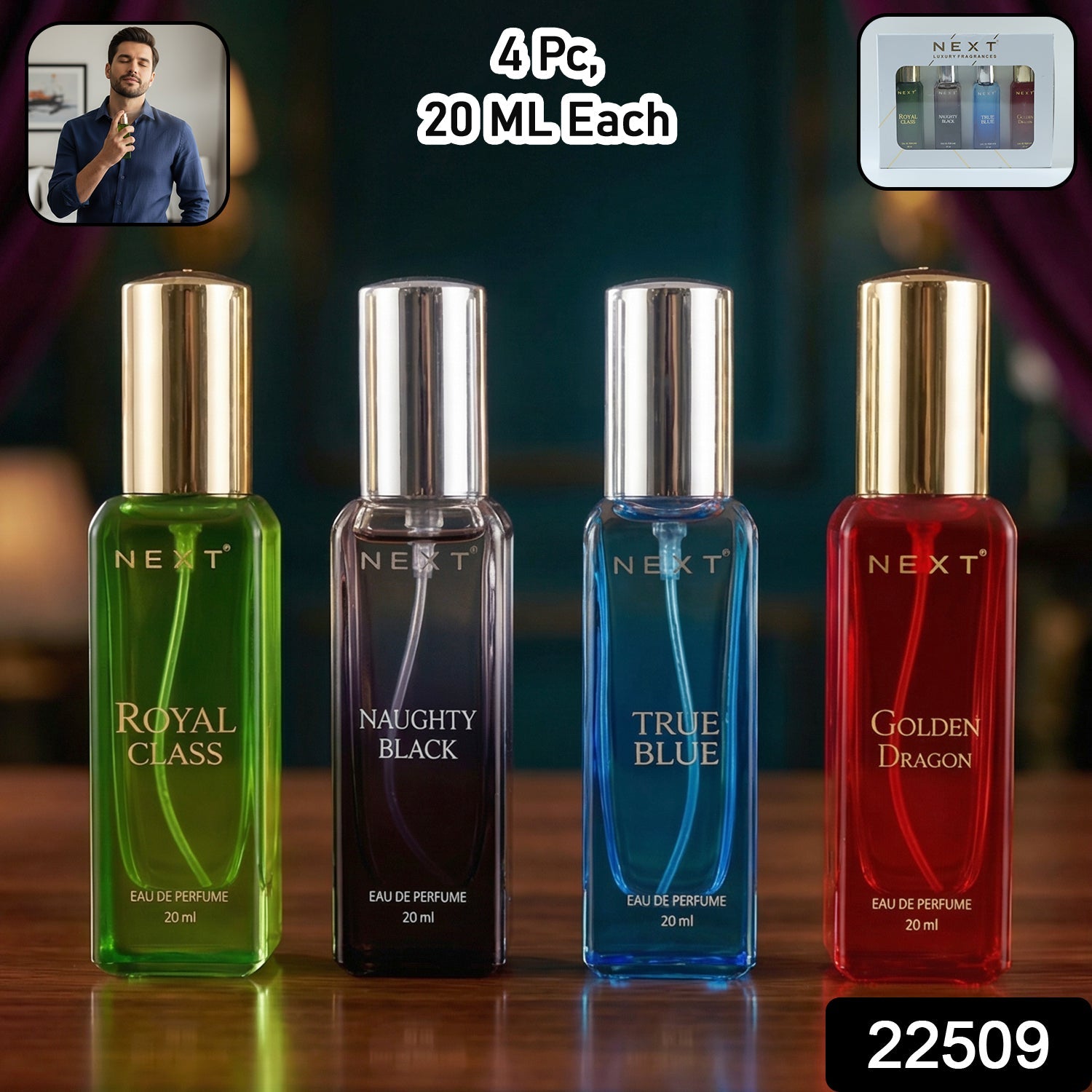 Mini eau de parfum gift set with four stylish fragrances