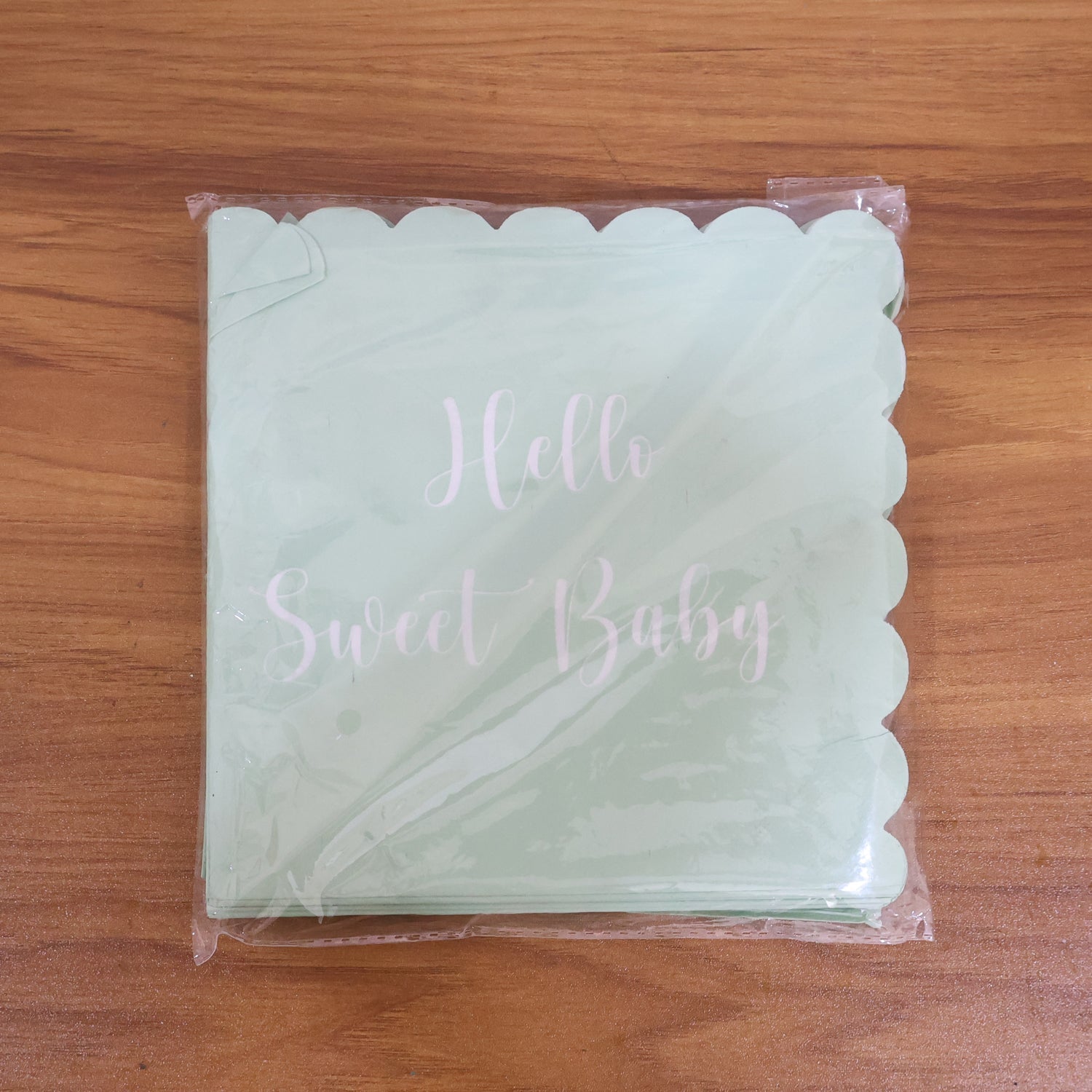 Pack of 24 Hello Sweet Baby paper napkins perfect for snack and dessert tables