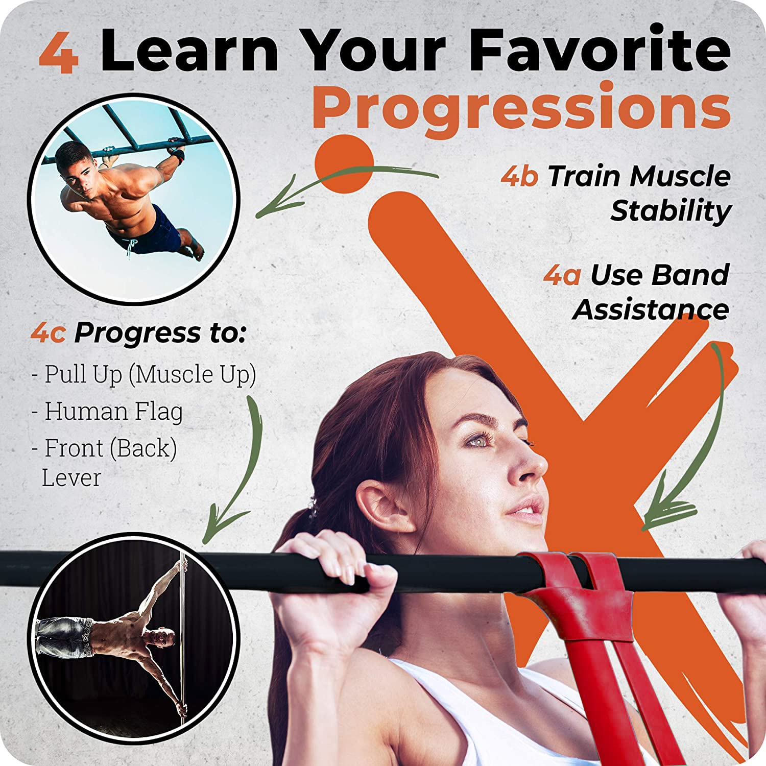 Neatly folded resistance band 2080x13 mm for easy storage