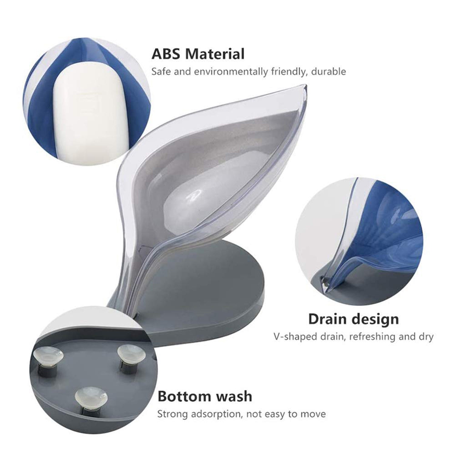 Modern leaf shape soap case designed for countertop