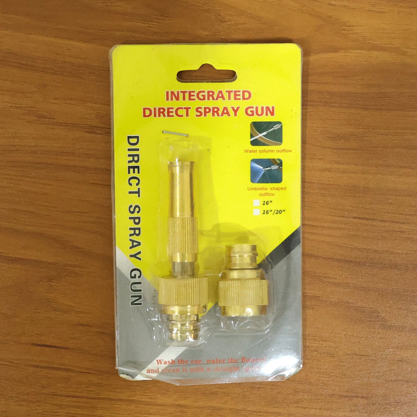 Sturdy brass hose nozzle for outdoor watering tasks