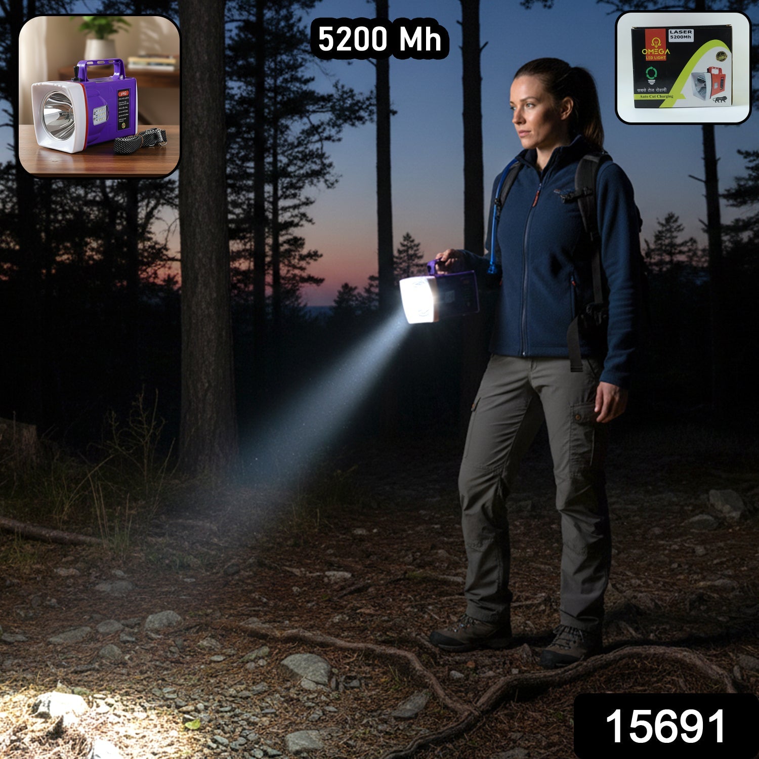 High power LED flashlight rechargeable torch for outdoor use